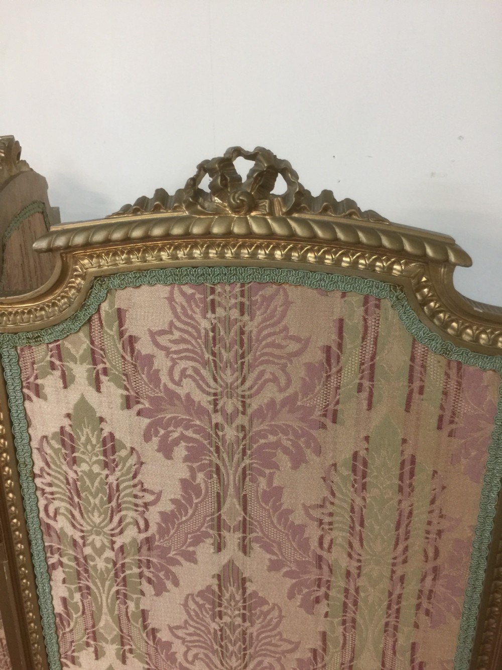 Three panel gilt framed screen circa 1920 View II