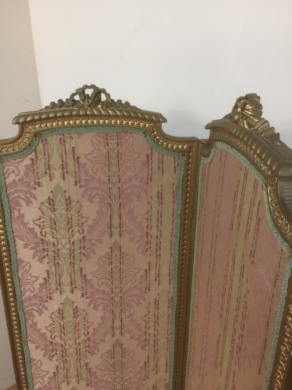 Three panel gilt framed screen circa 1920 View III