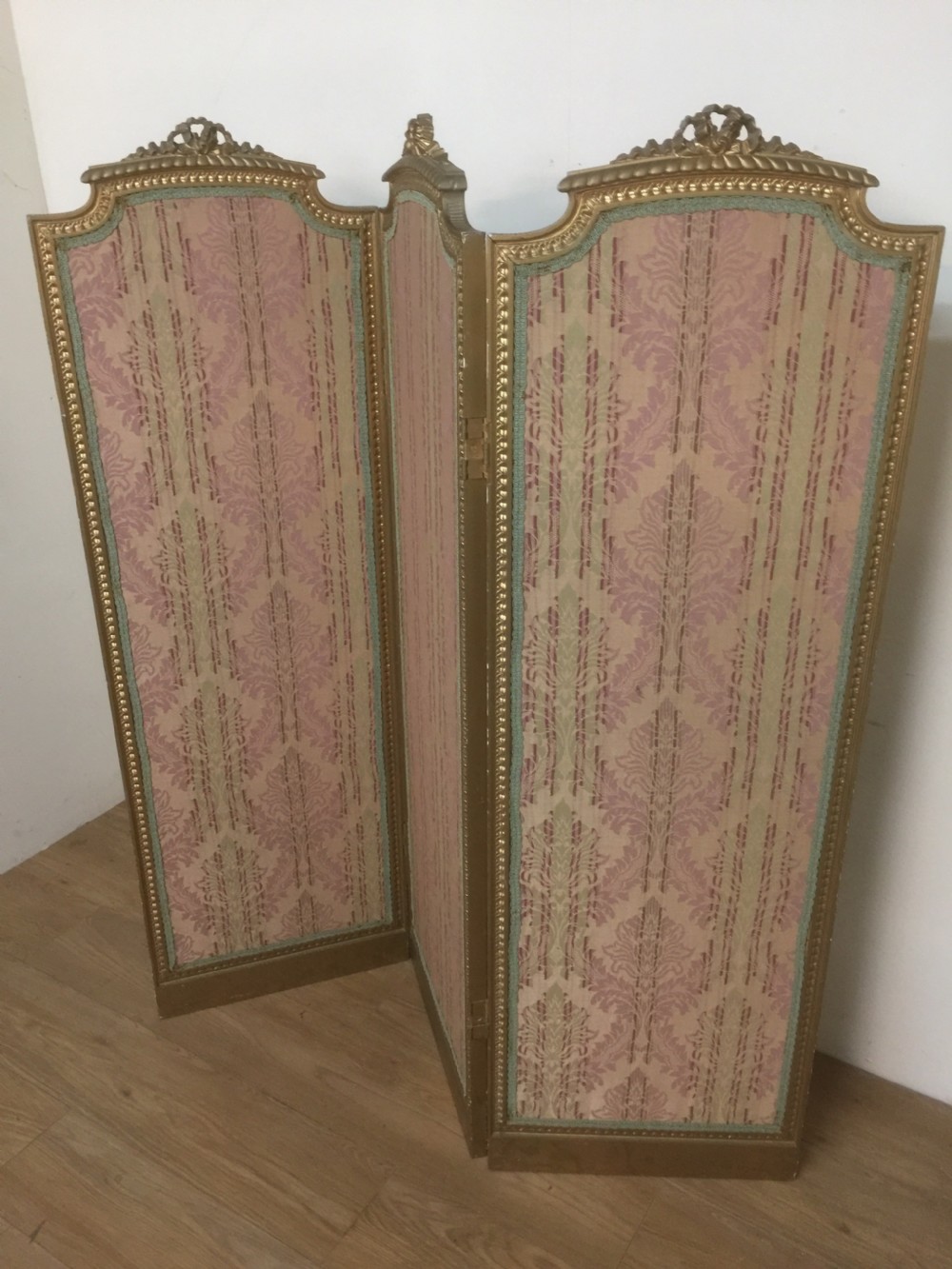 Three panel gilt framed screen circa 1920 View IV