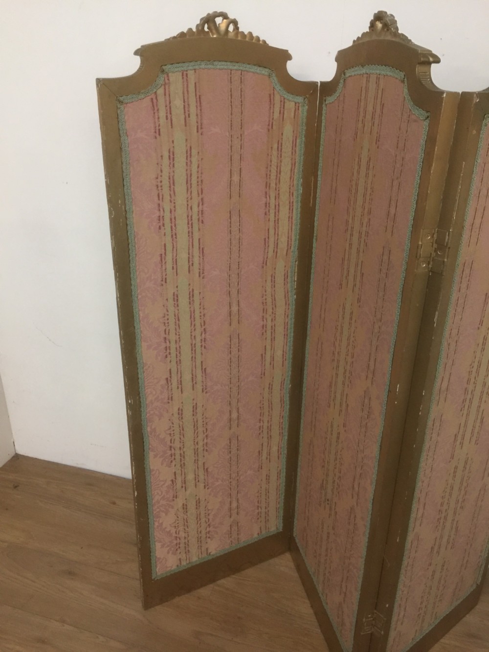 Three panel gilt framed screen circa 1920 View VI