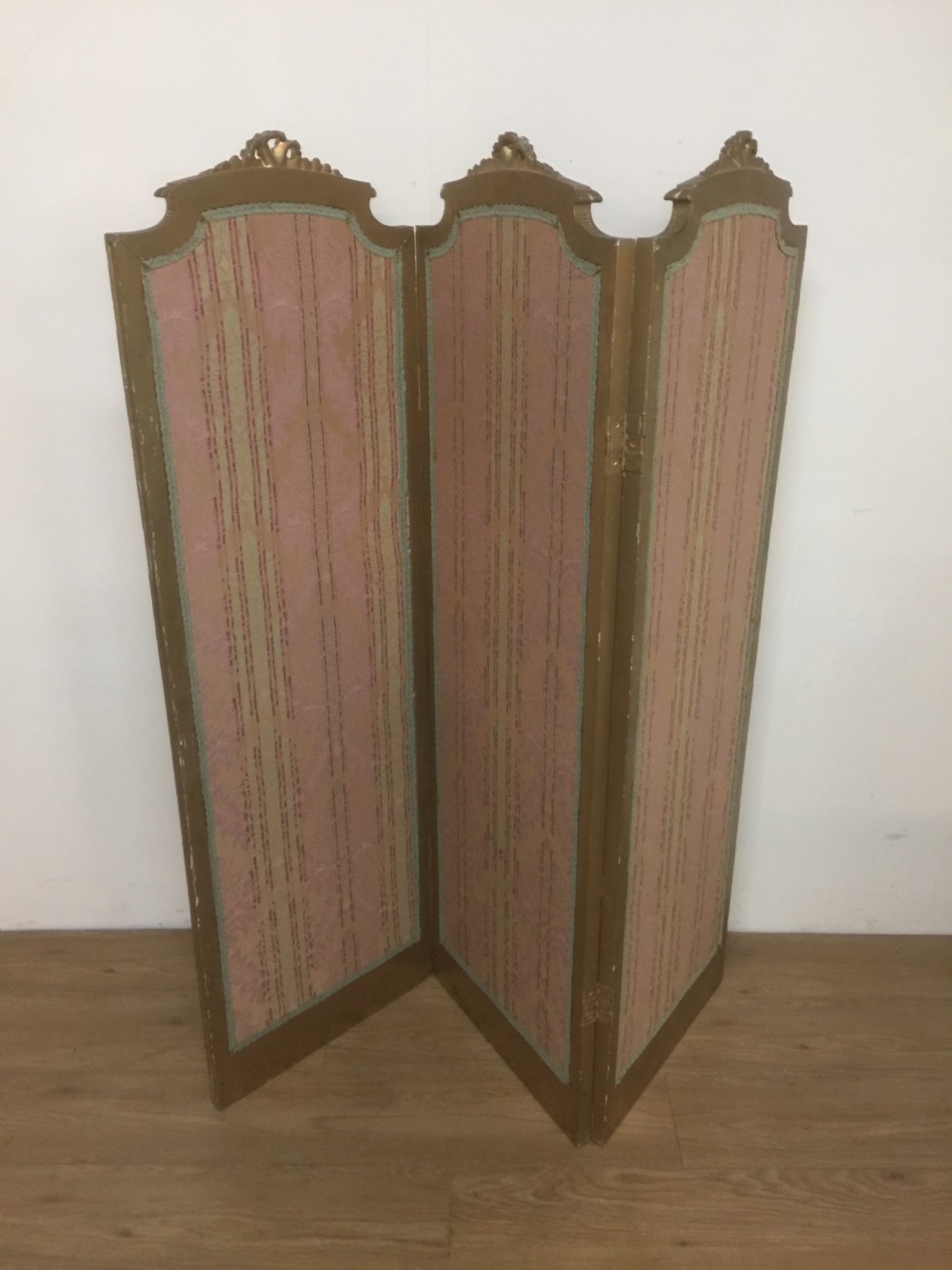 Three panel gilt framed screen circa 1920 View VII
