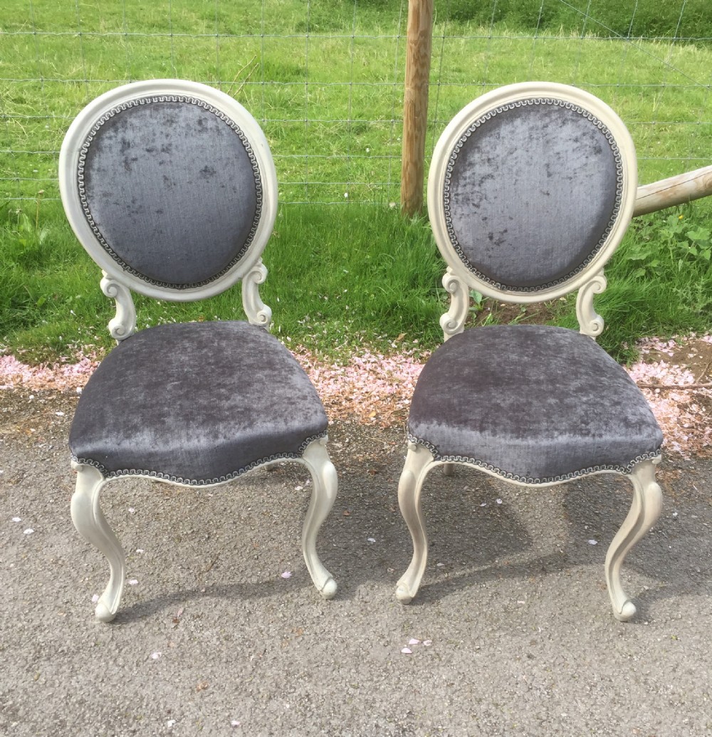 Nineteenth century pair of French salon chairs. 