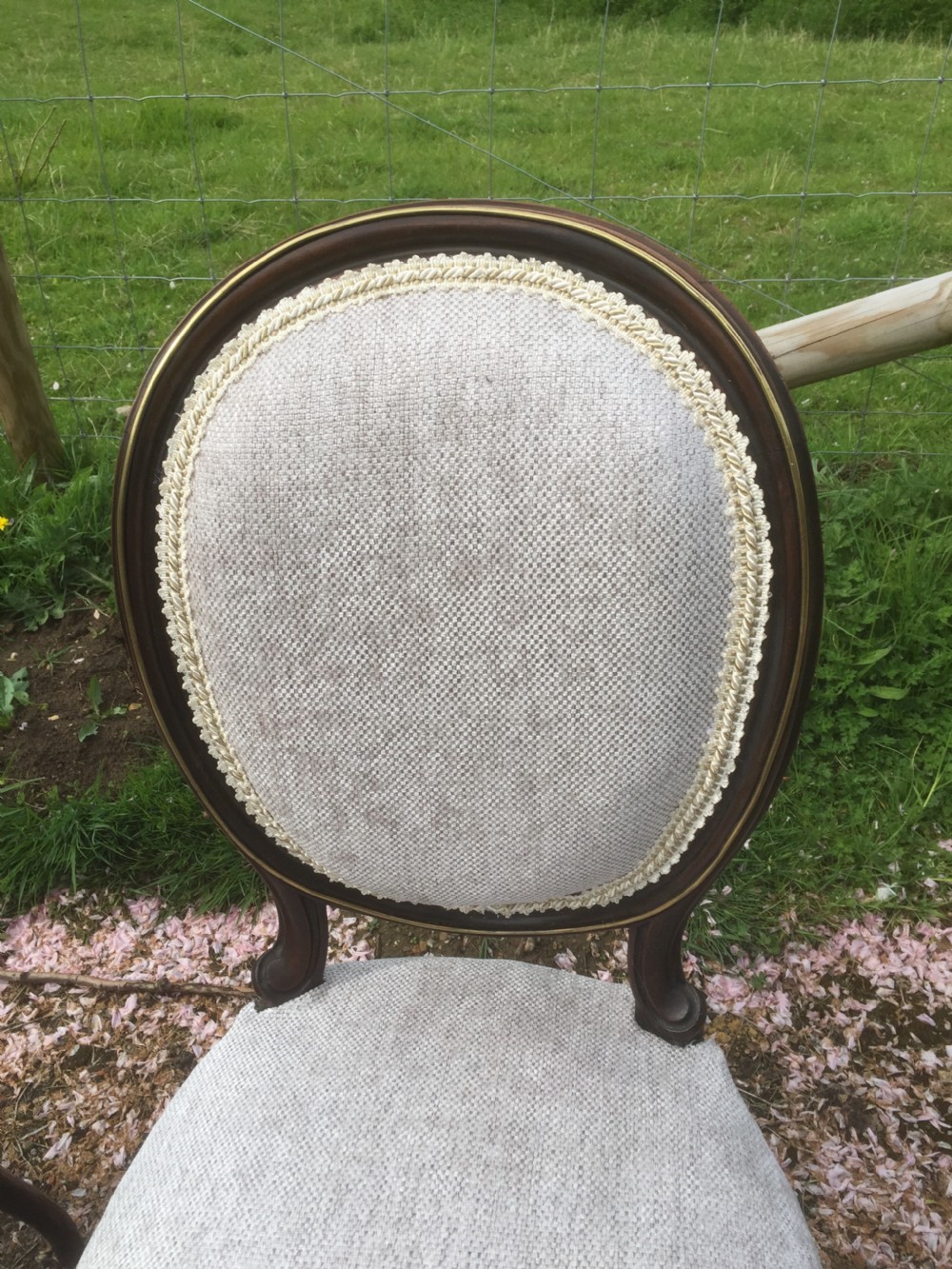 Pair of nineteenth century brass bound rosewood salon chairs  View III