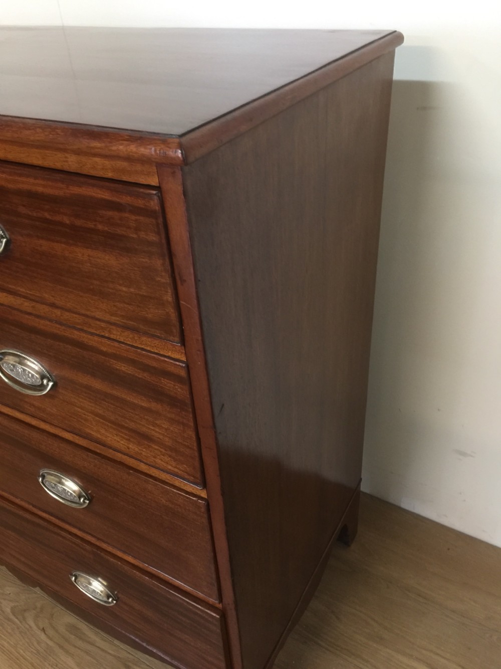 Nineteenth century solid mahogany Chest Of Drawers on splayed feet  View III