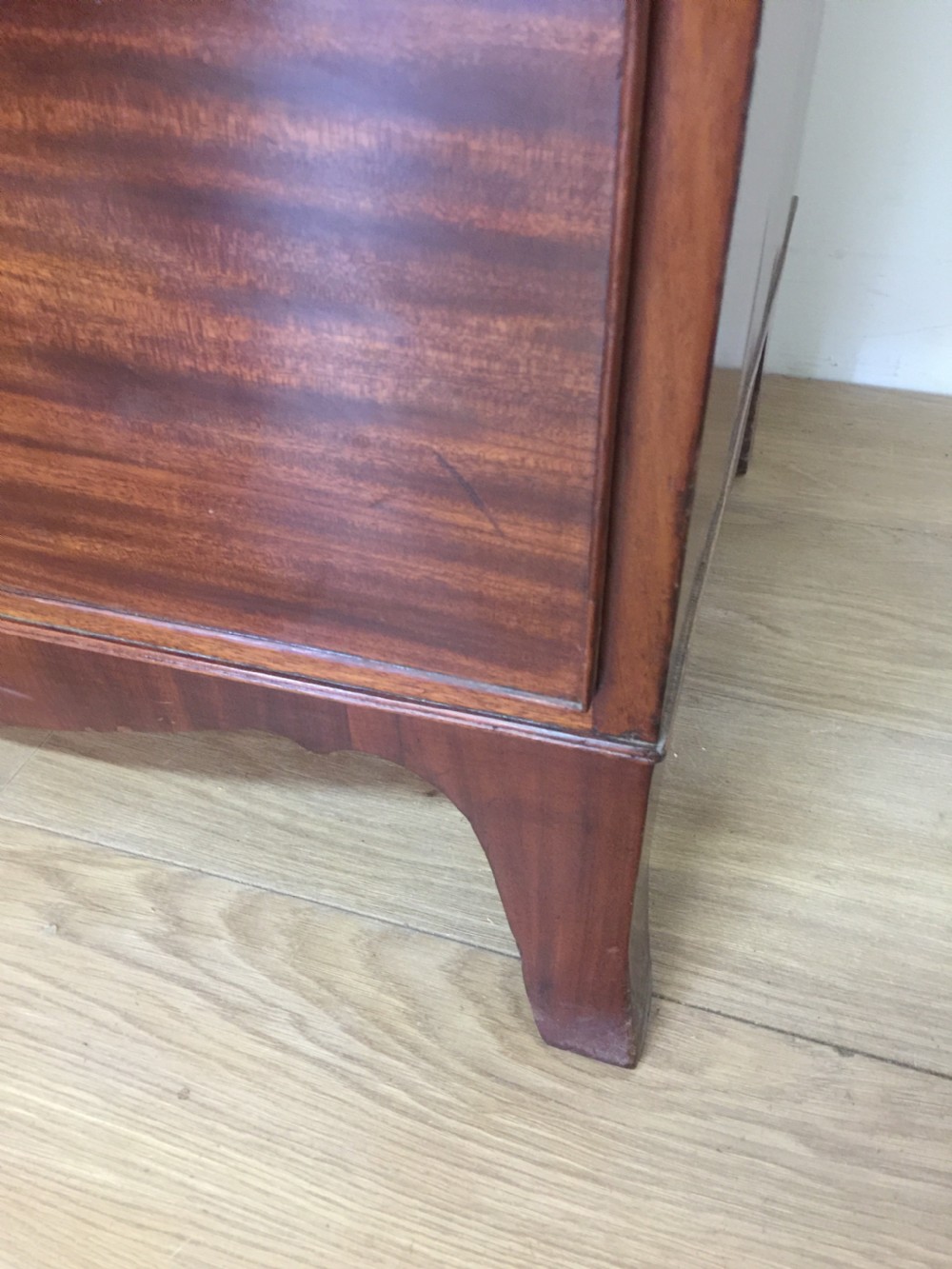 Nineteenth century solid mahogany Chest Of Drawers on splayed feet  View IV