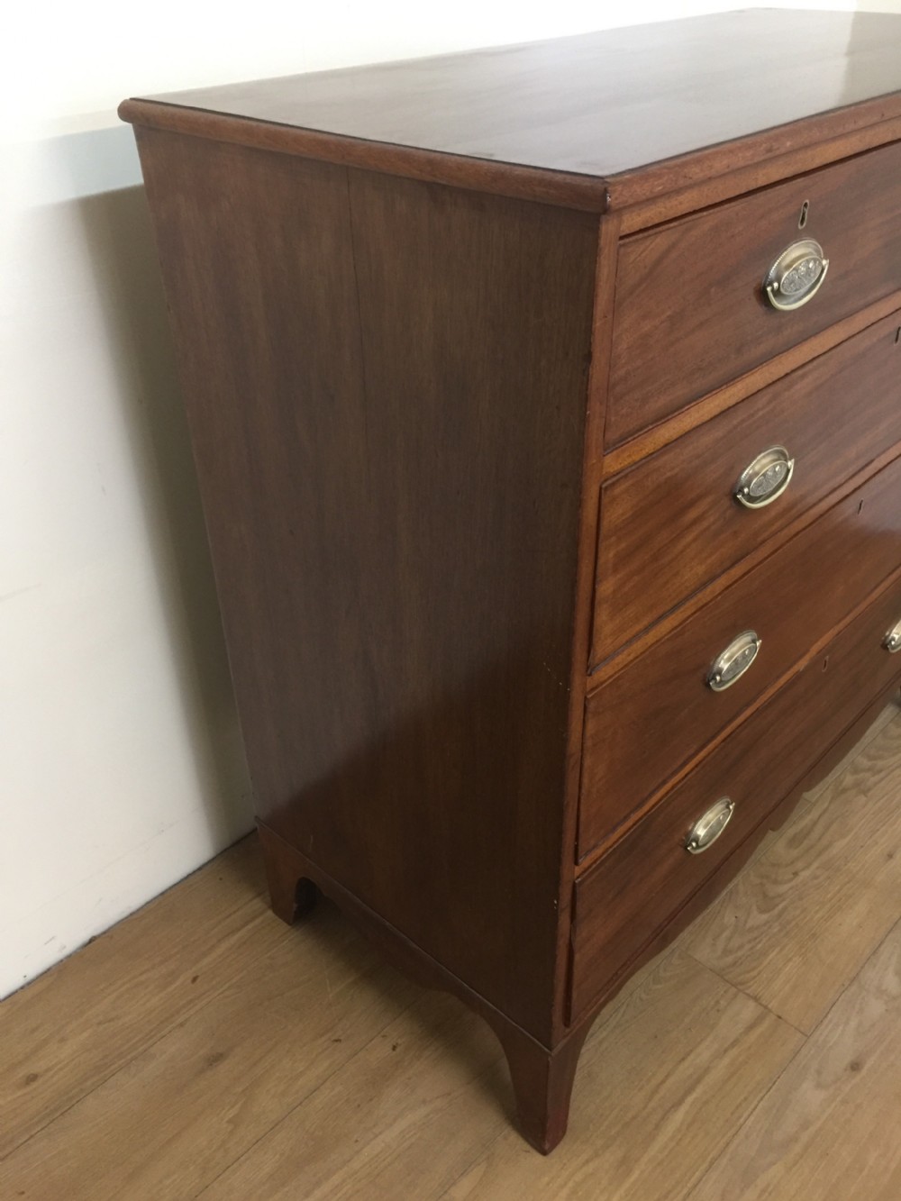 Nineteenth century solid mahogany Chest Of Drawers on splayed feet  View VIII