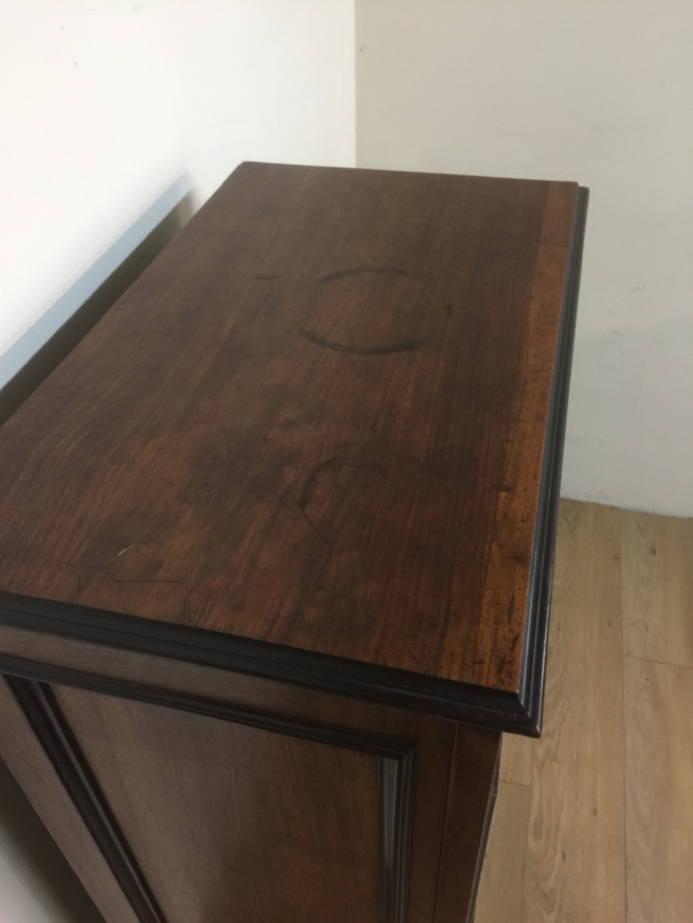 Nineteenth century walnut library cupboard View IV