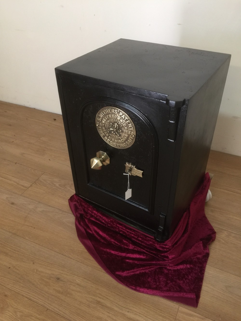 Antique Edwardian Withers safe with key  View II