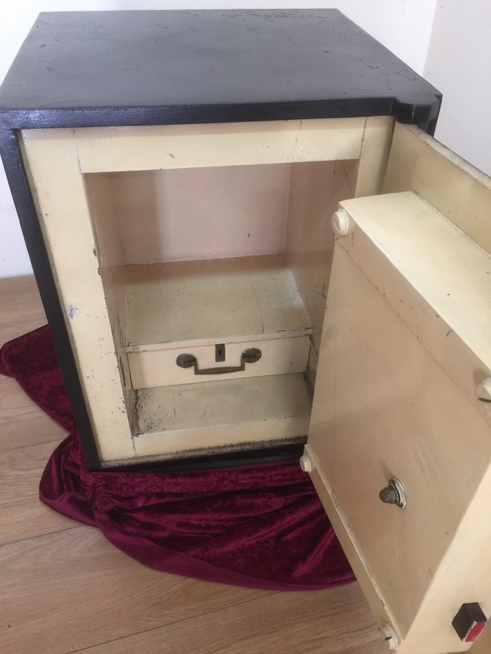 Antique Edwardian Withers safe with key  View V