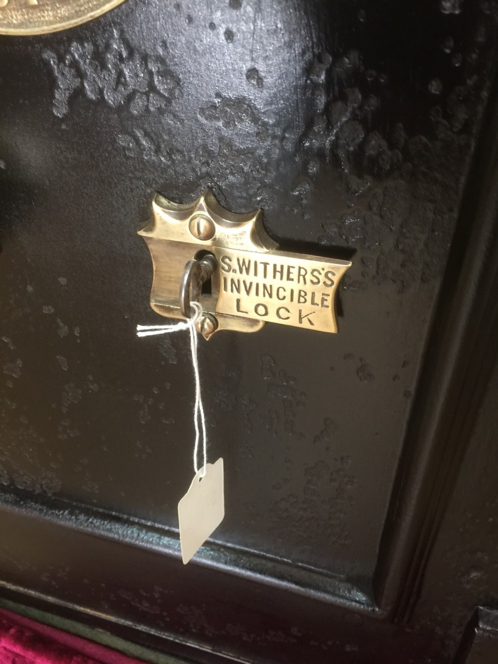 Antique Edwardian Withers safe with key  View VII