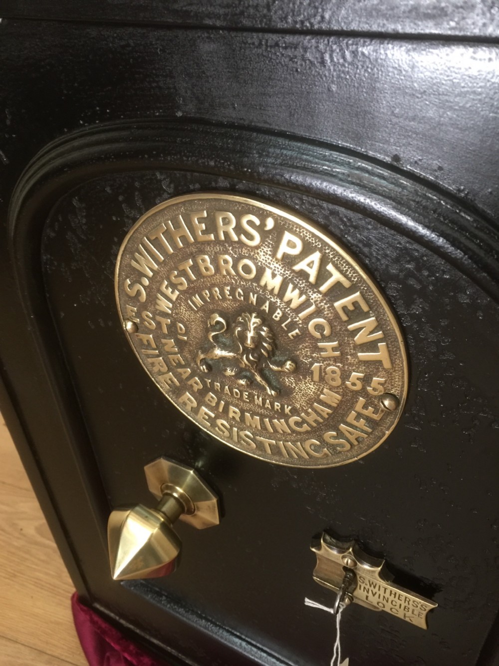 Antique Edwardian Withers safe with key  View VIII