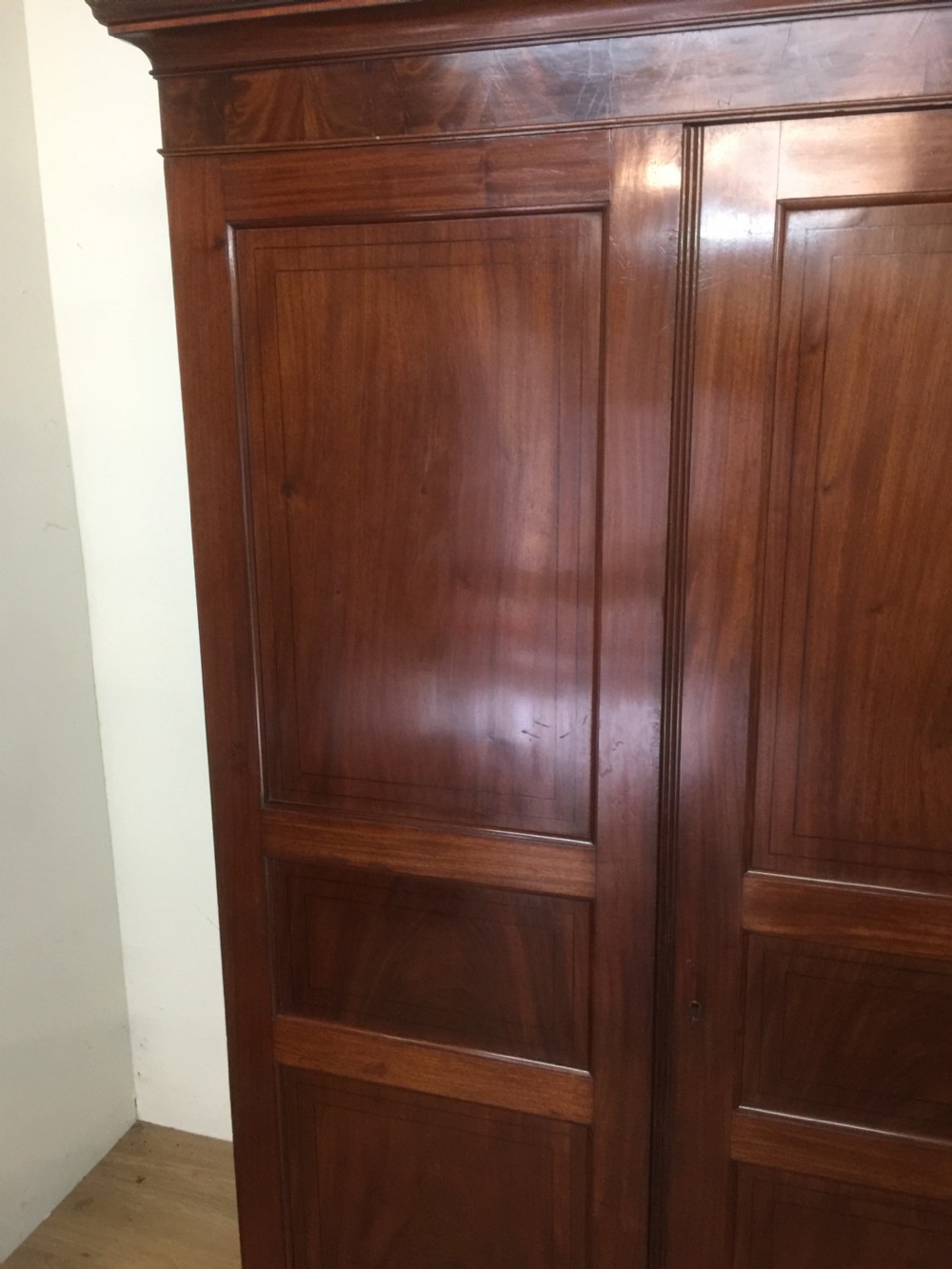Late Regency mahogany Channel Islands Wardrobe  View II