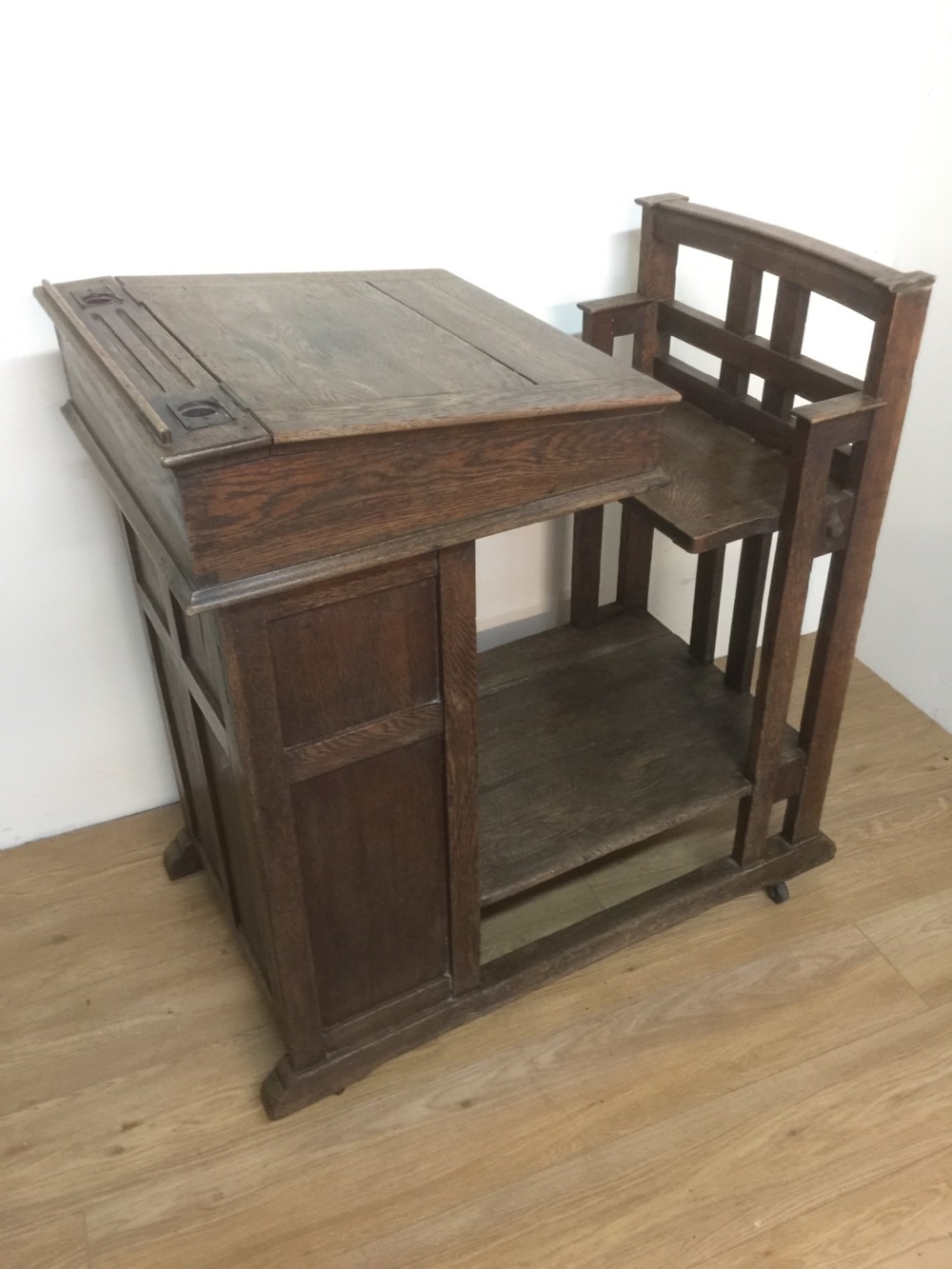Late nineteenth century oak Clerks desk circa 1880