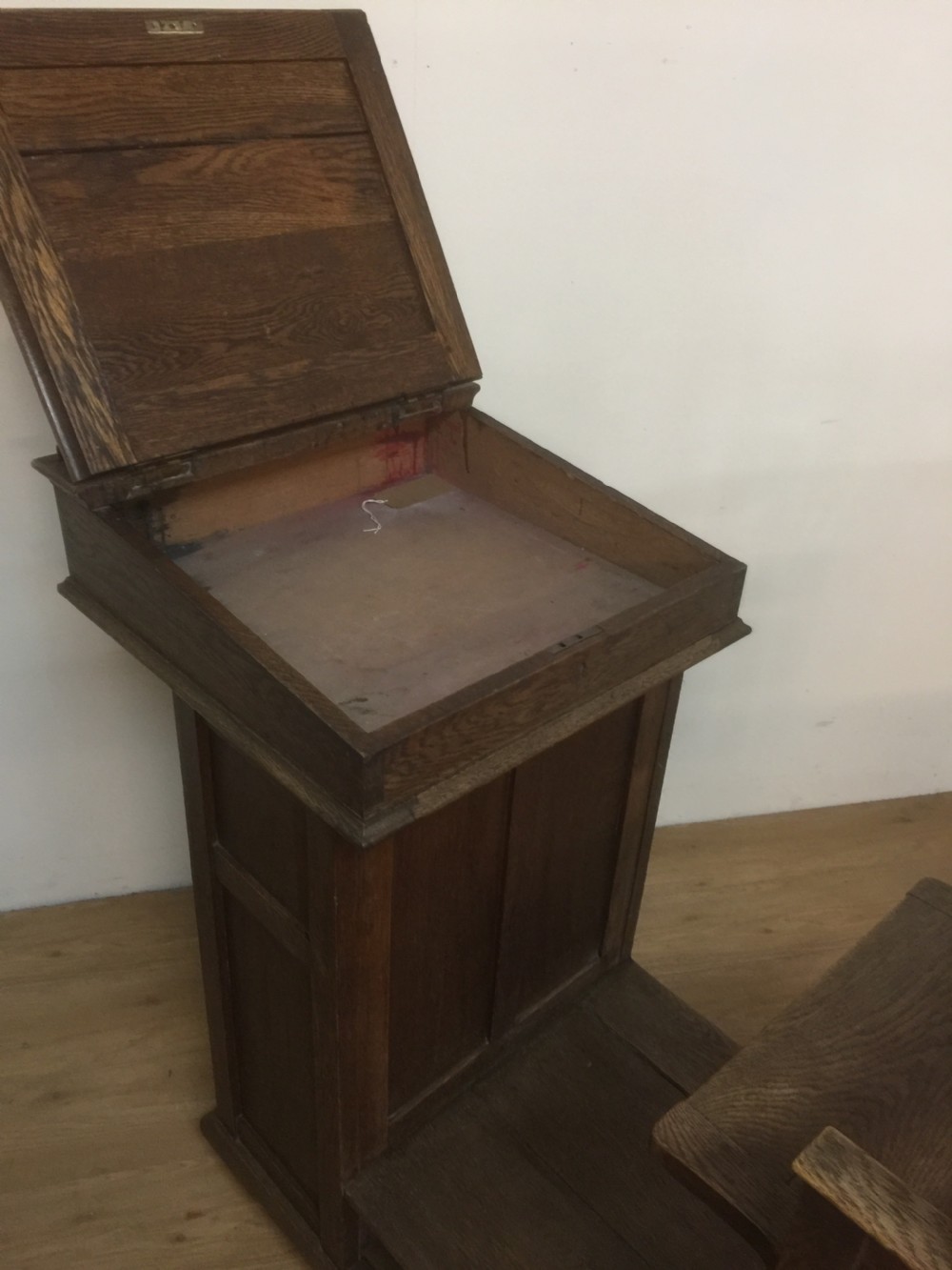 Late nineteenth century oak Clerks desk circa 1880 View V