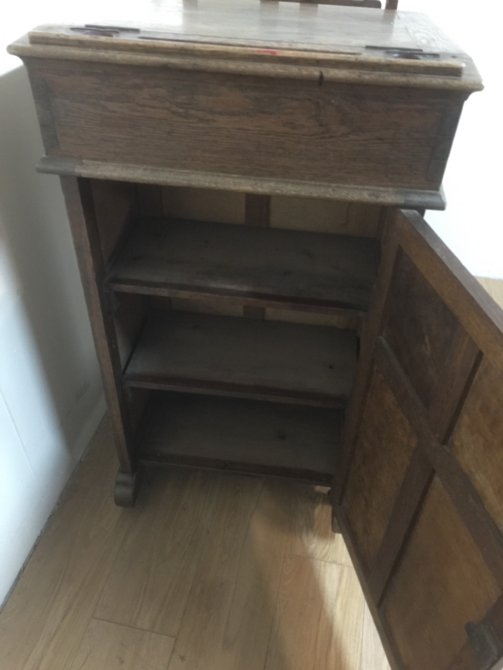 Late nineteenth century oak Clerks desk circa 1880 View X