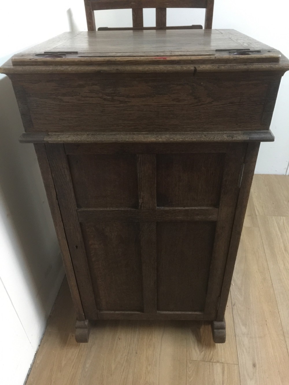Late nineteenth century oak Clerks desk circa 1880 View XI