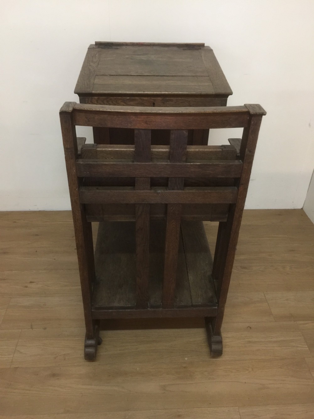 Late nineteenth century oak Clerks desk circa 1880 View XIII