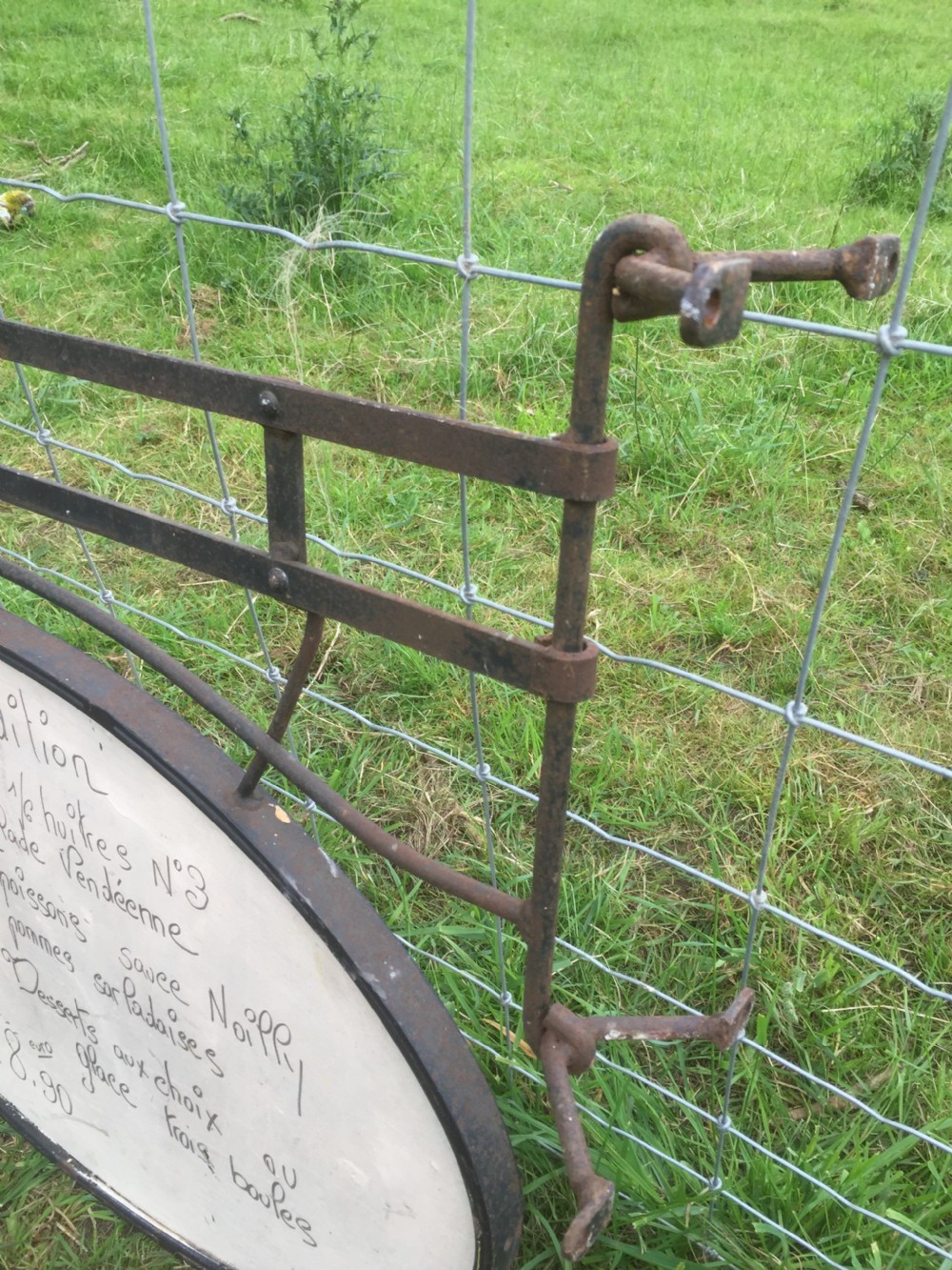 French double sided wrought iron cafe sign circa 1920 View IV