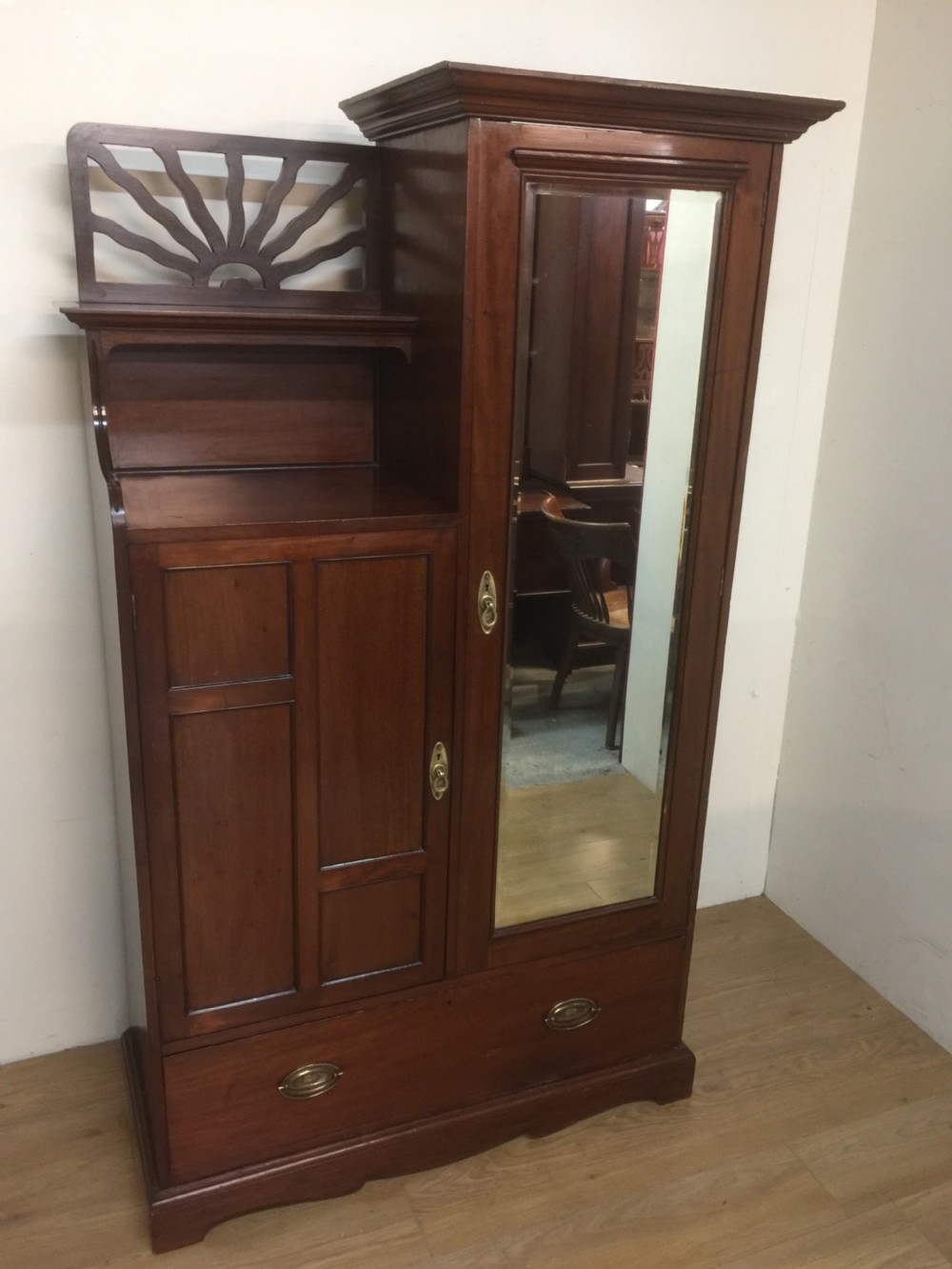 Nineteenth century mahogany compactum wardrobe 