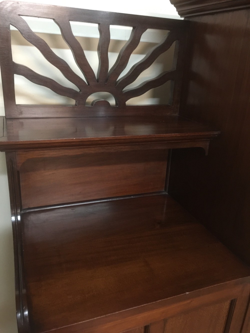 Nineteenth century mahogany compactum wardrobe  View III