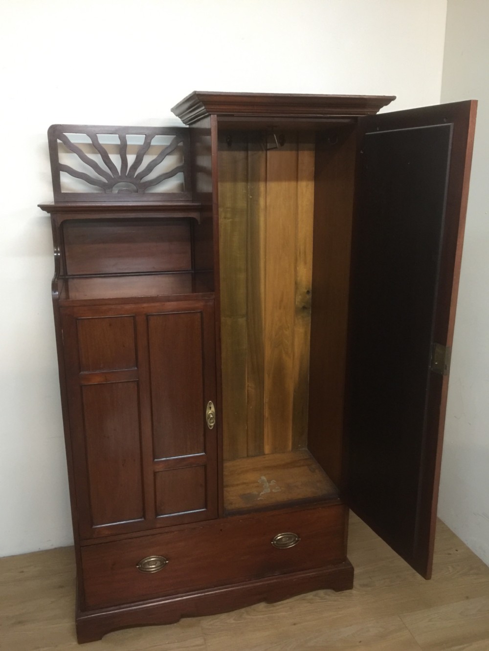 Nineteenth century mahogany compactum wardrobe  View VI
