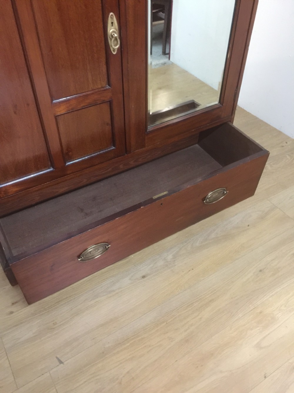 Nineteenth century mahogany compactum wardrobe  View X