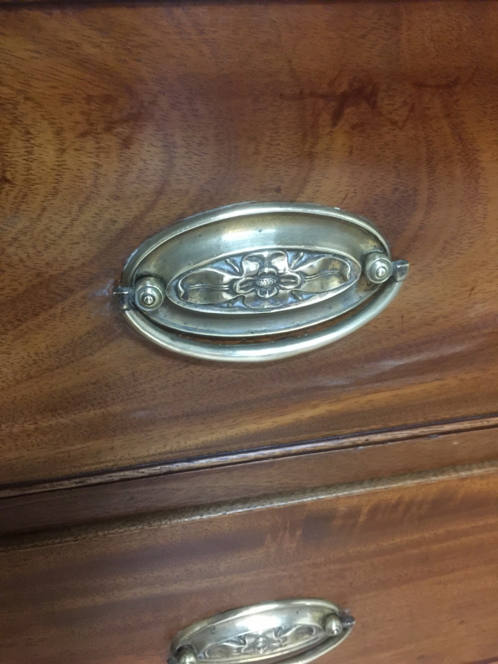 Georgian inlaid mahogany four height chest of drawers circa 1800 View X