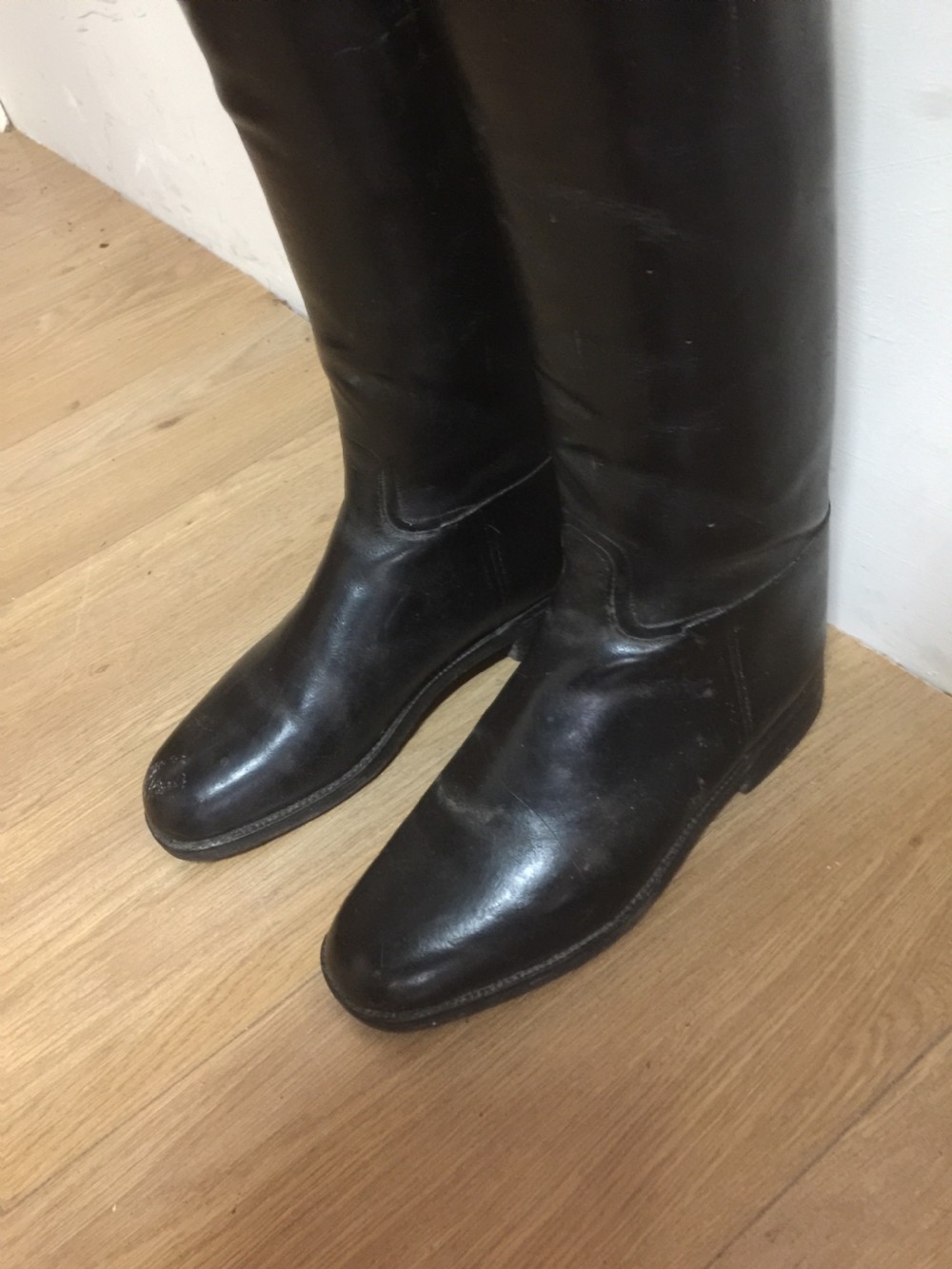 Pair of leather riding boots with trees Rowell and Sons  View III