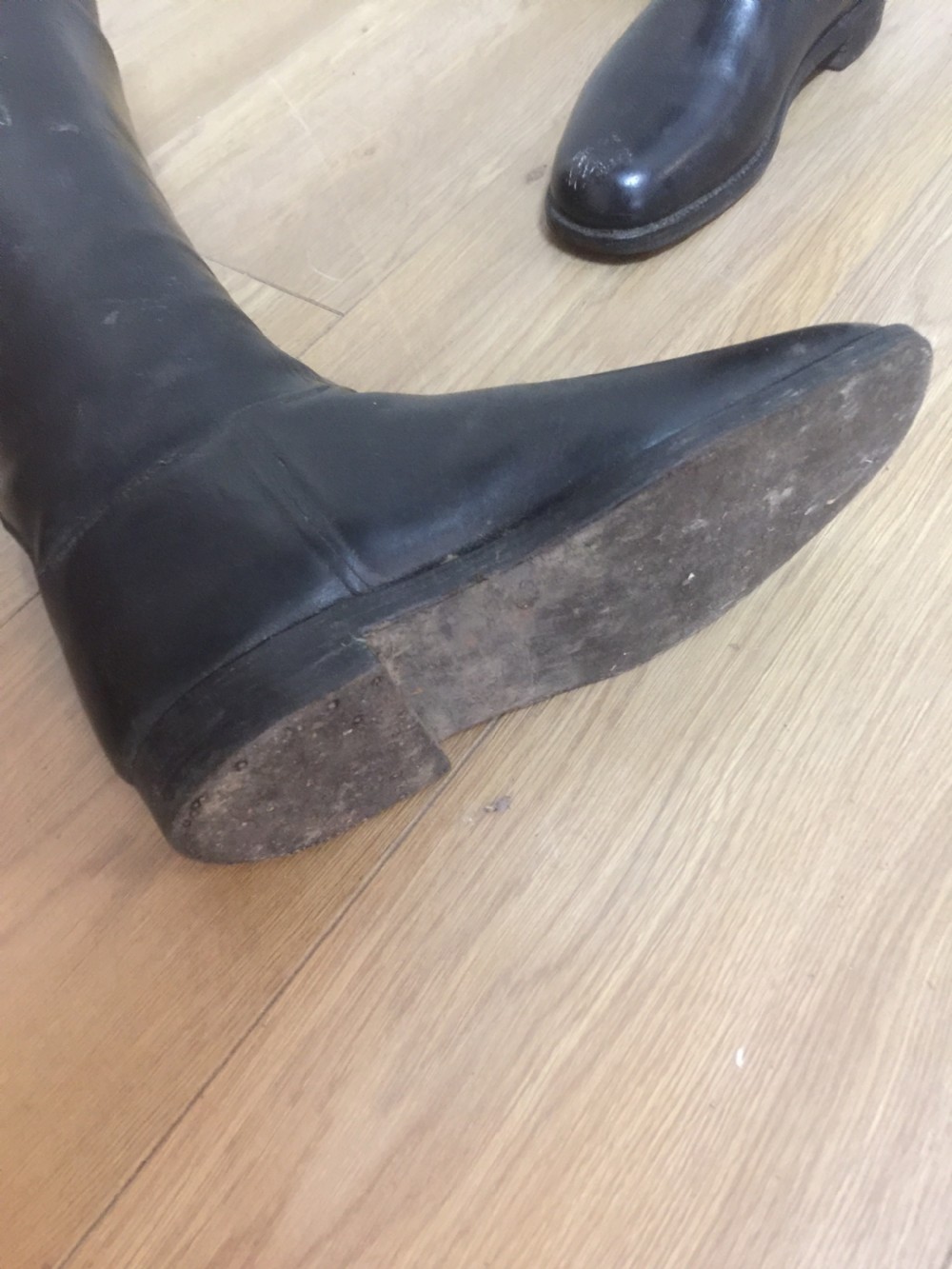 Pair of leather riding boots with trees Rowell and Sons  View V