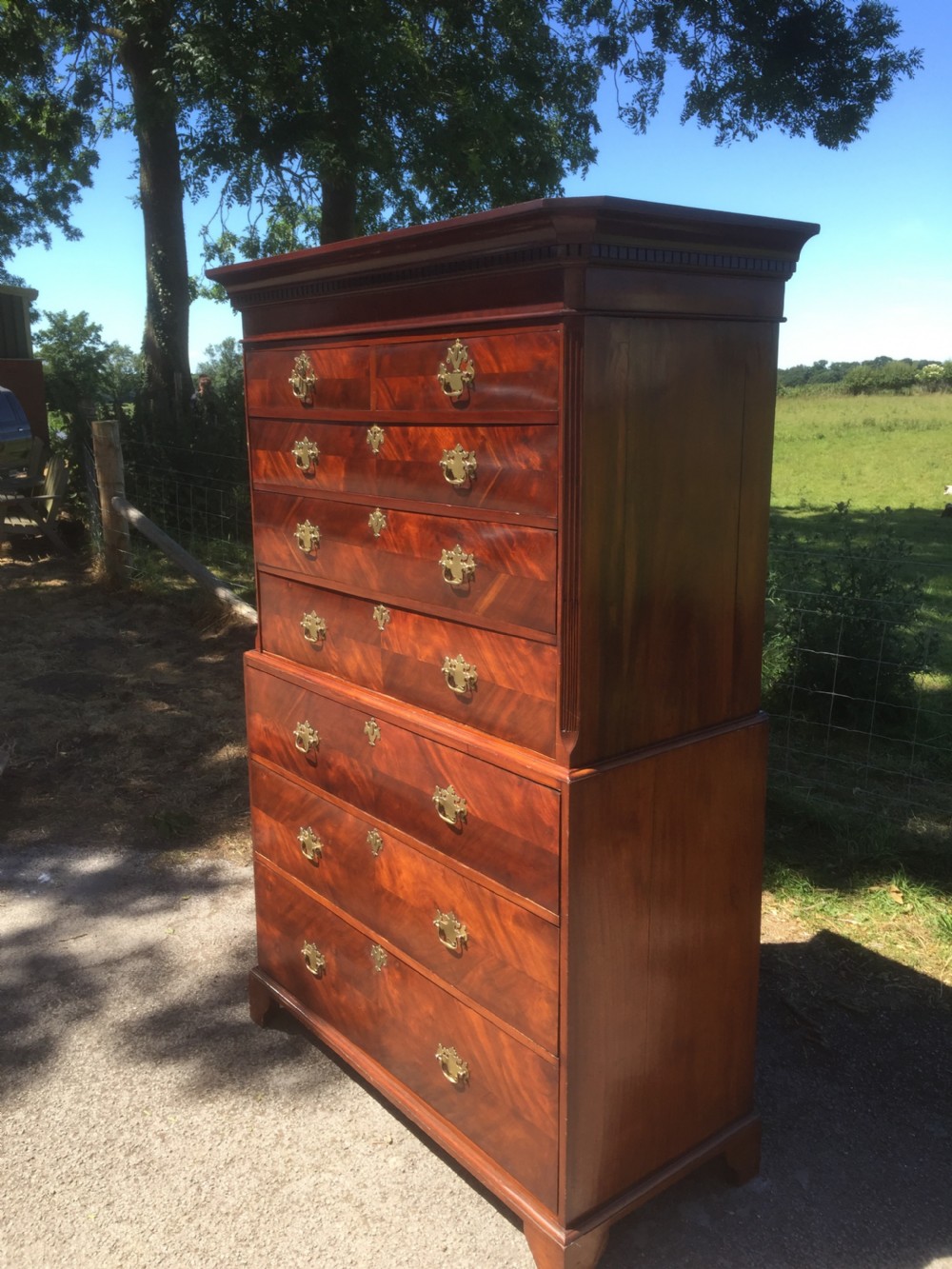 Nineteenth century mahogany Chest on chest circa 1870 View III