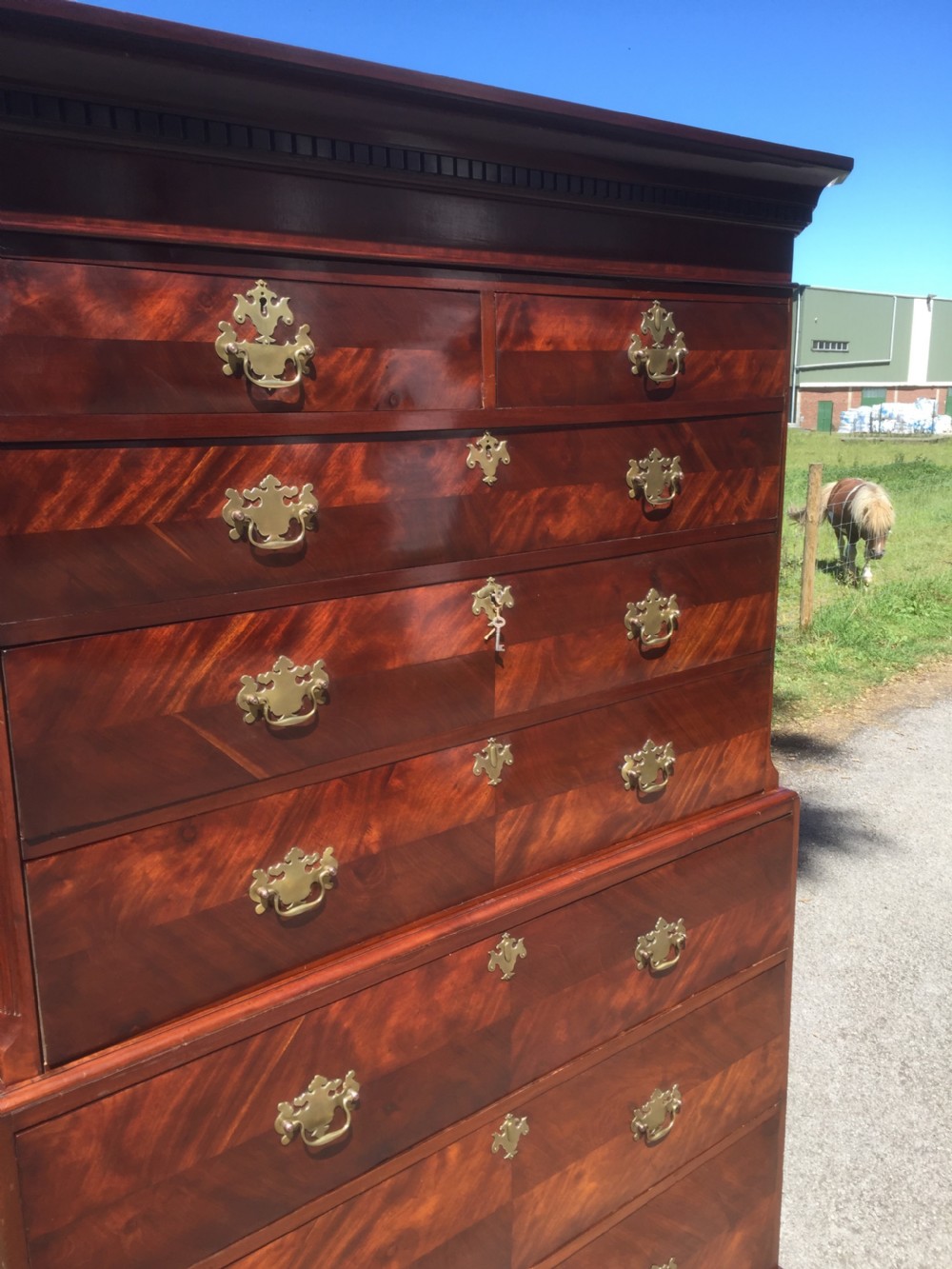 Nineteenth century mahogany Chest on chest circa 1870 View IX