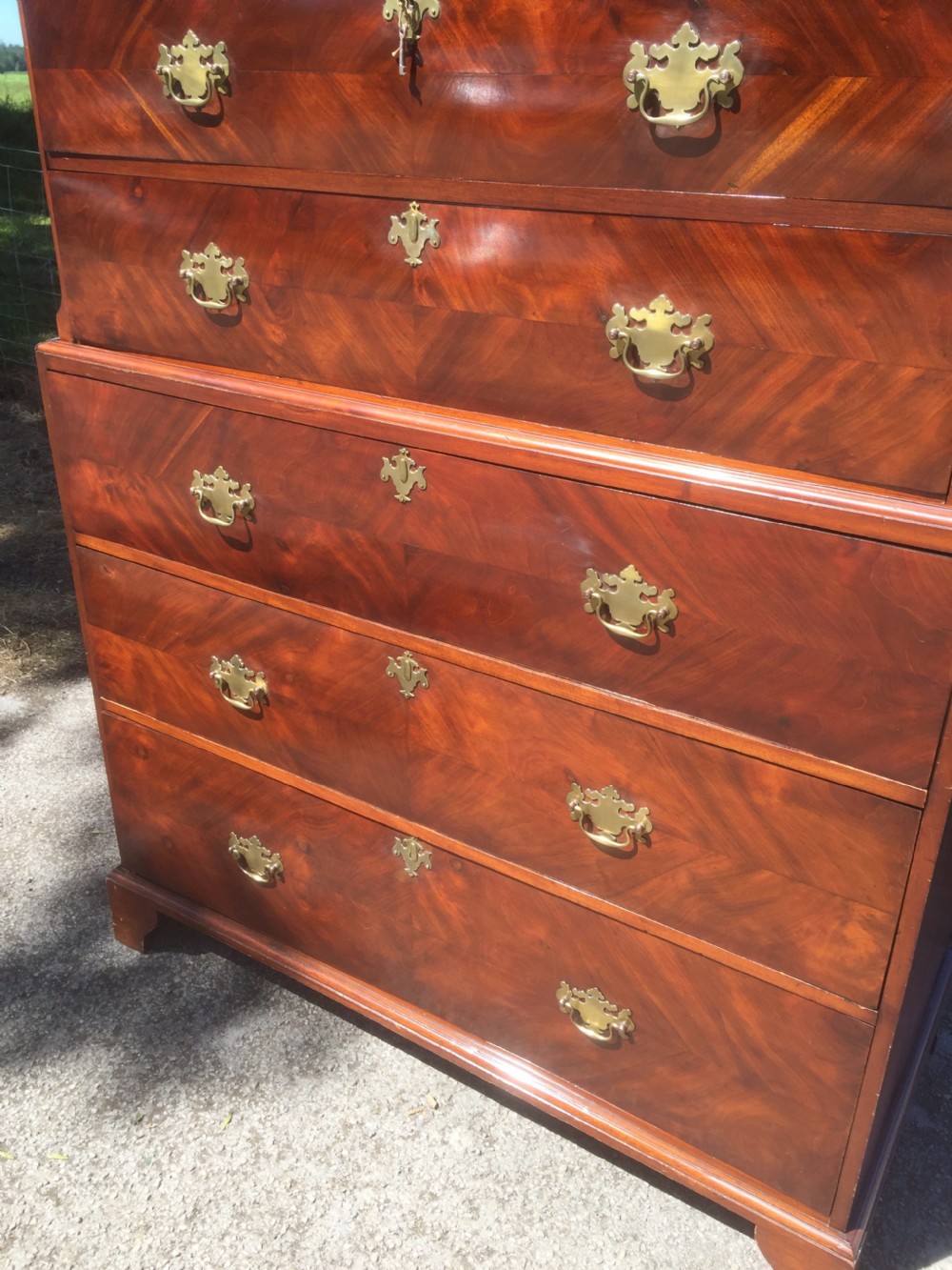 Nineteenth century mahogany Chest on chest circa 1870 View XIII