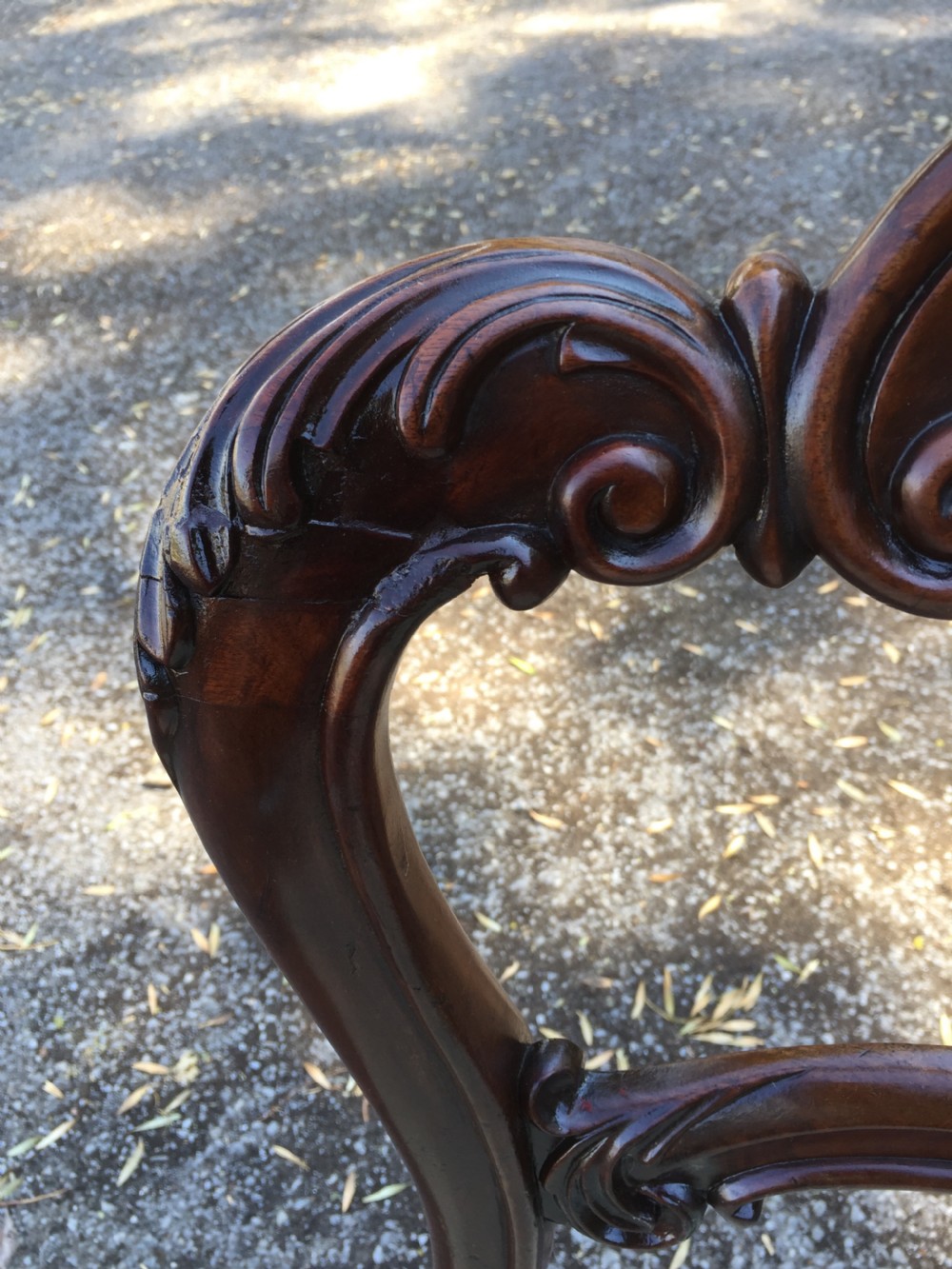 Six nineteenth century carved mahogany balloon backed dining chairs  View XIV