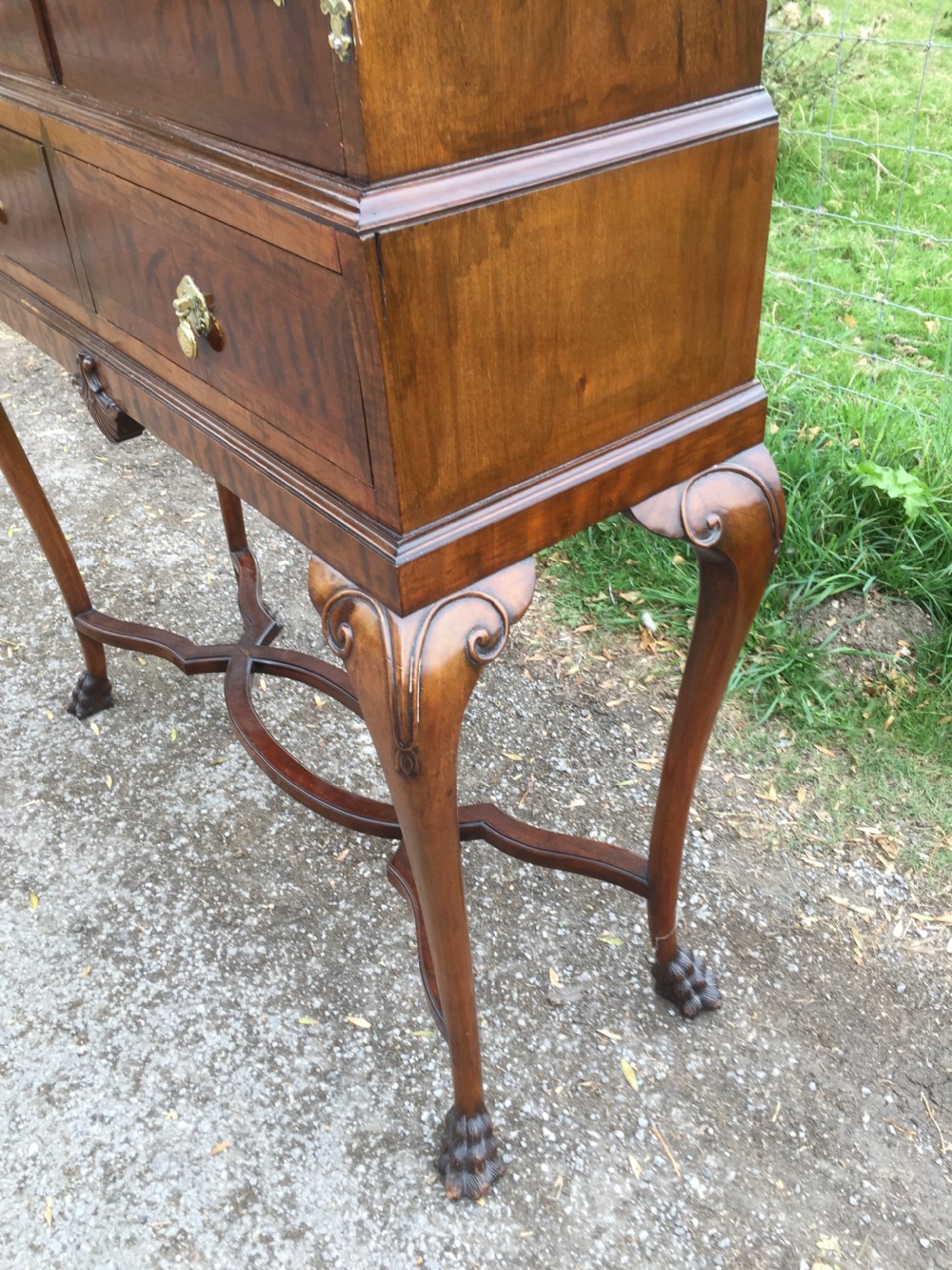 Edwardian mahogany cabinet on cabriole legs  View III