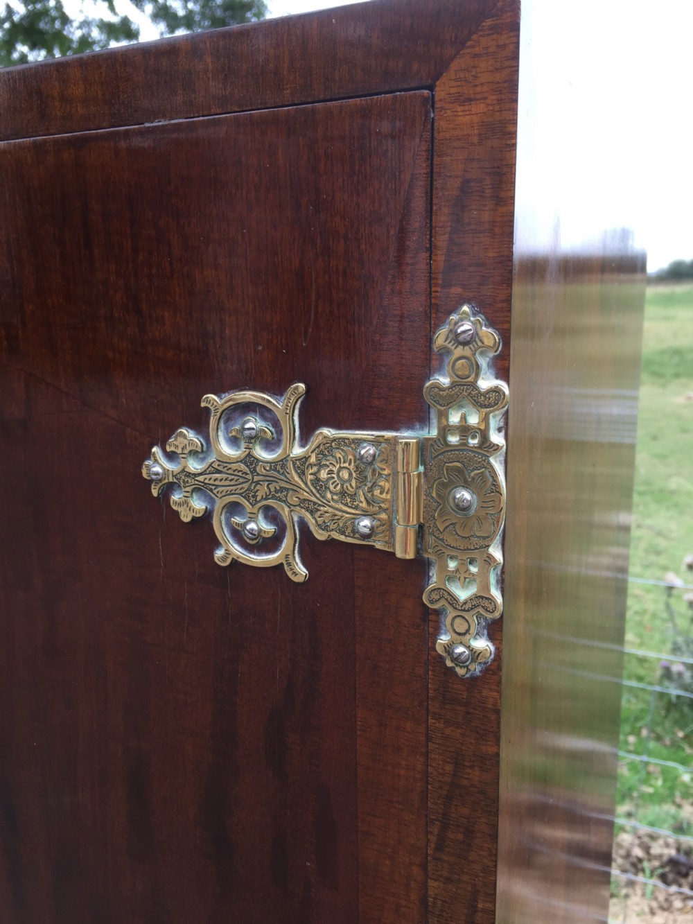Edwardian mahogany cabinet on cabriole legs  View VI