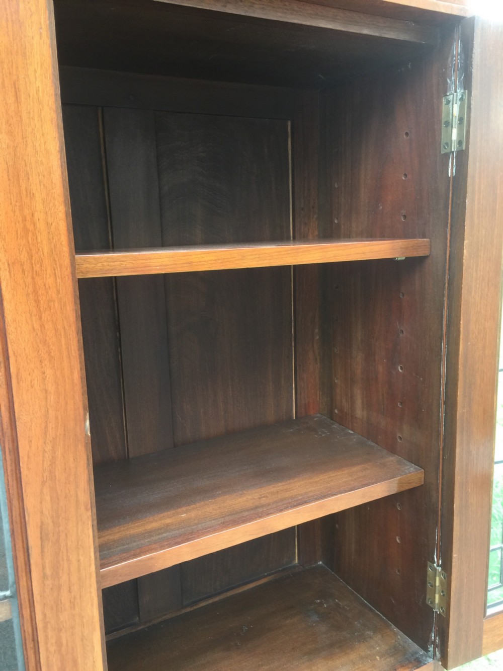 Late nineteenth century solid walnut bookcase  View IX