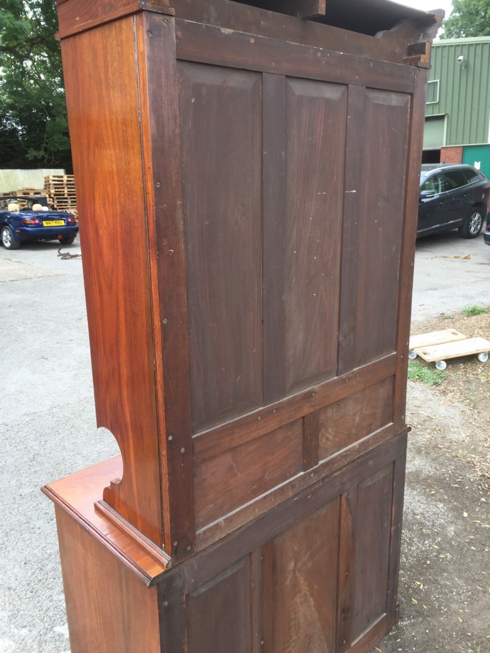 Late nineteenth century solid walnut bookcase  View XII