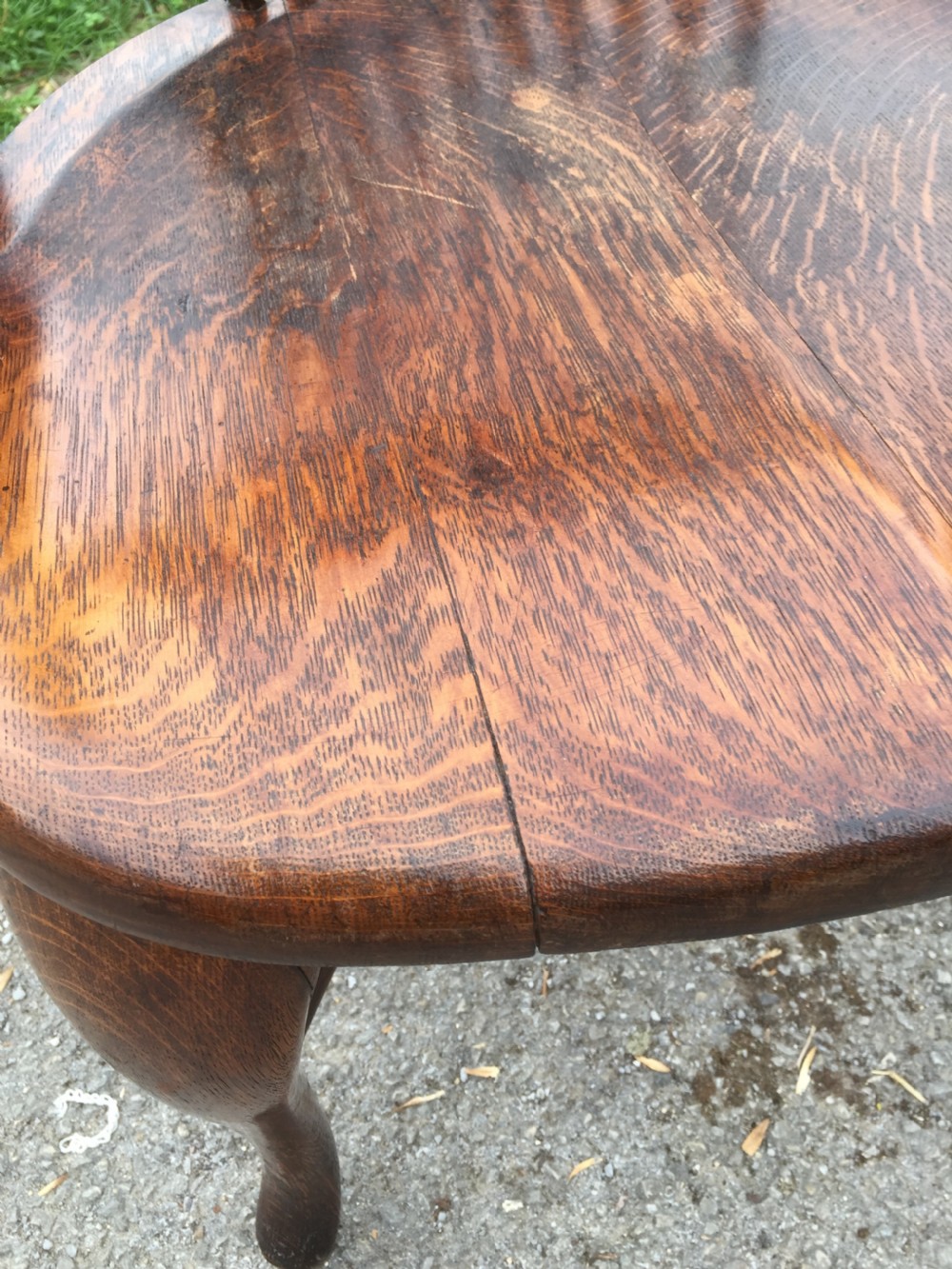 Nineteenth century golden oak desk chair View IV