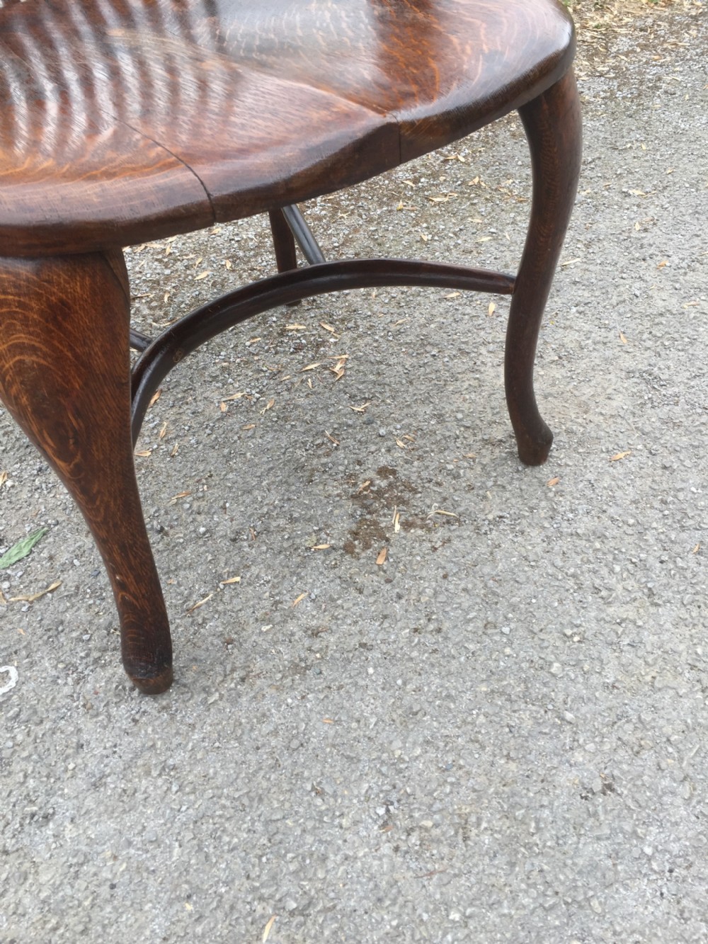 Nineteenth century golden oak desk chair View V