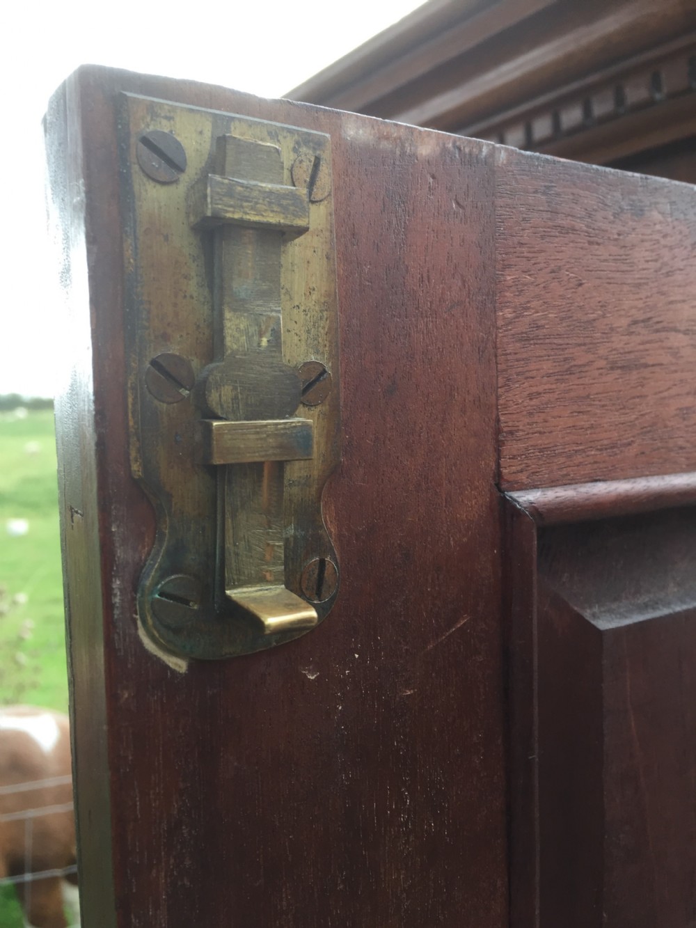 Late nineteenth century solid walnut two door wardrobe  View VII