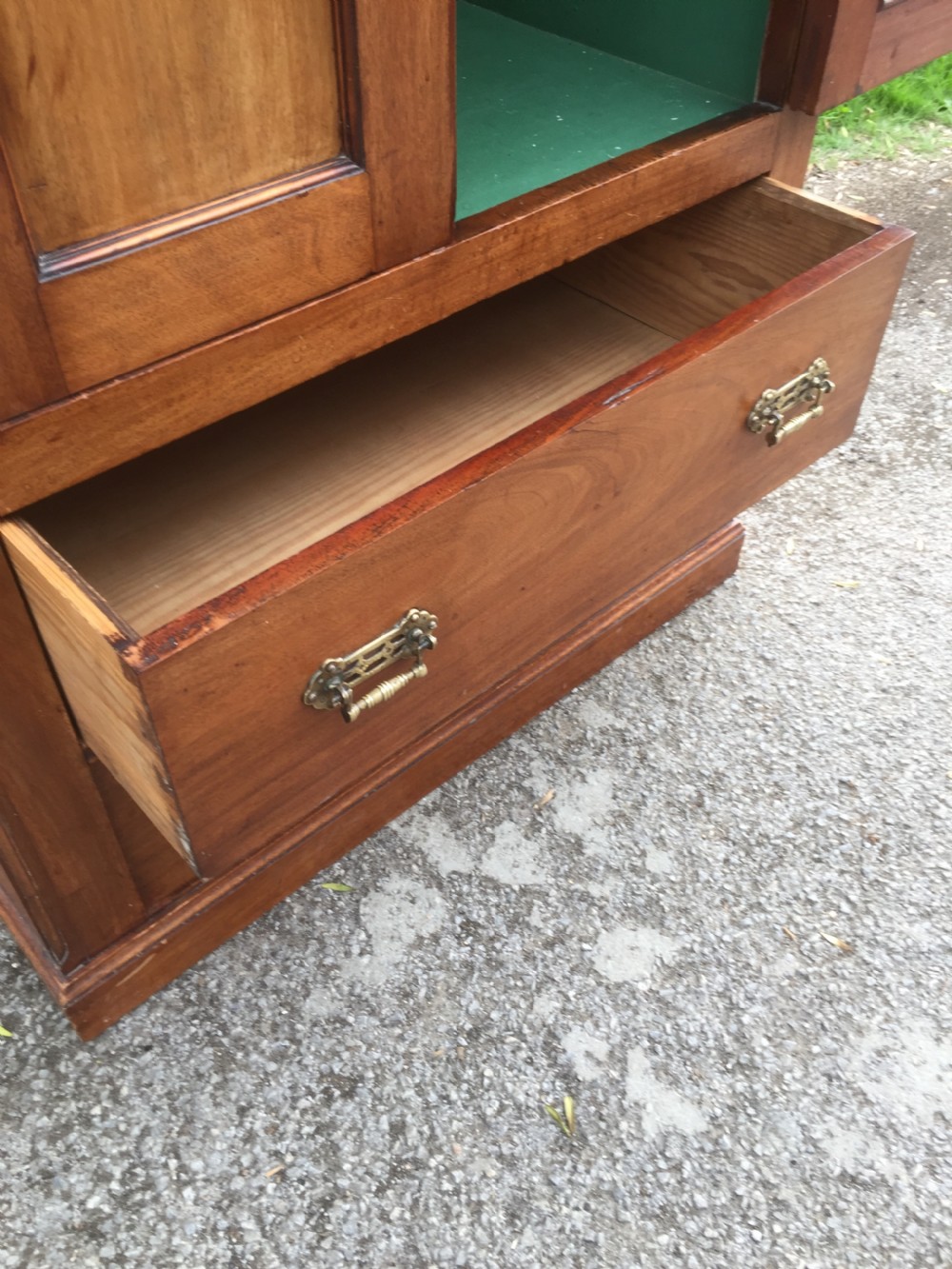 Late nineteenth century solid walnut two door wardrobe  View VIII