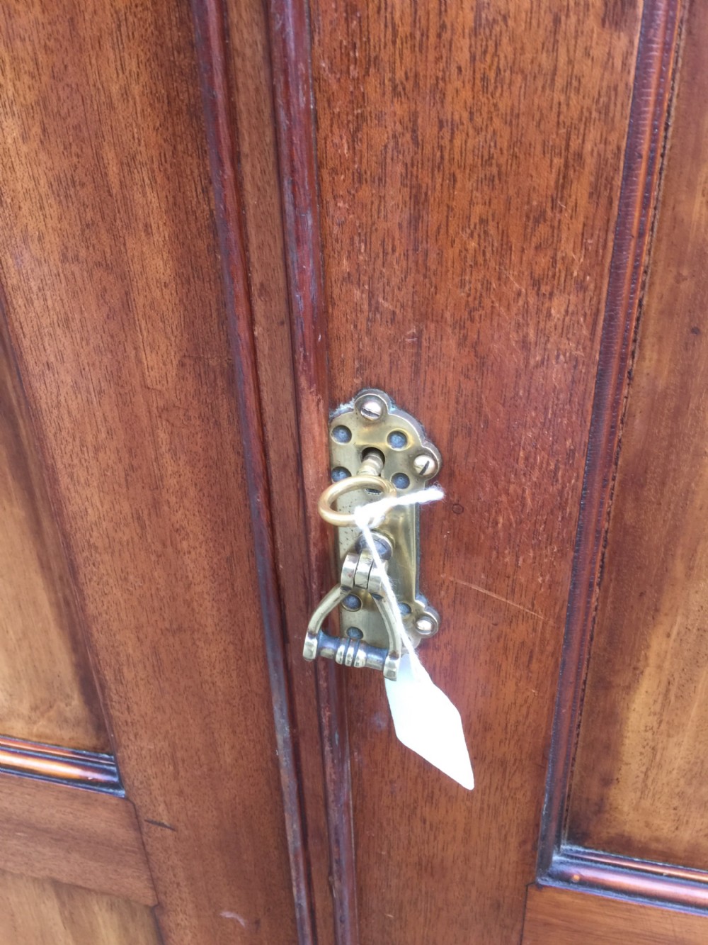 Late nineteenth century solid walnut two door wardrobe  View X