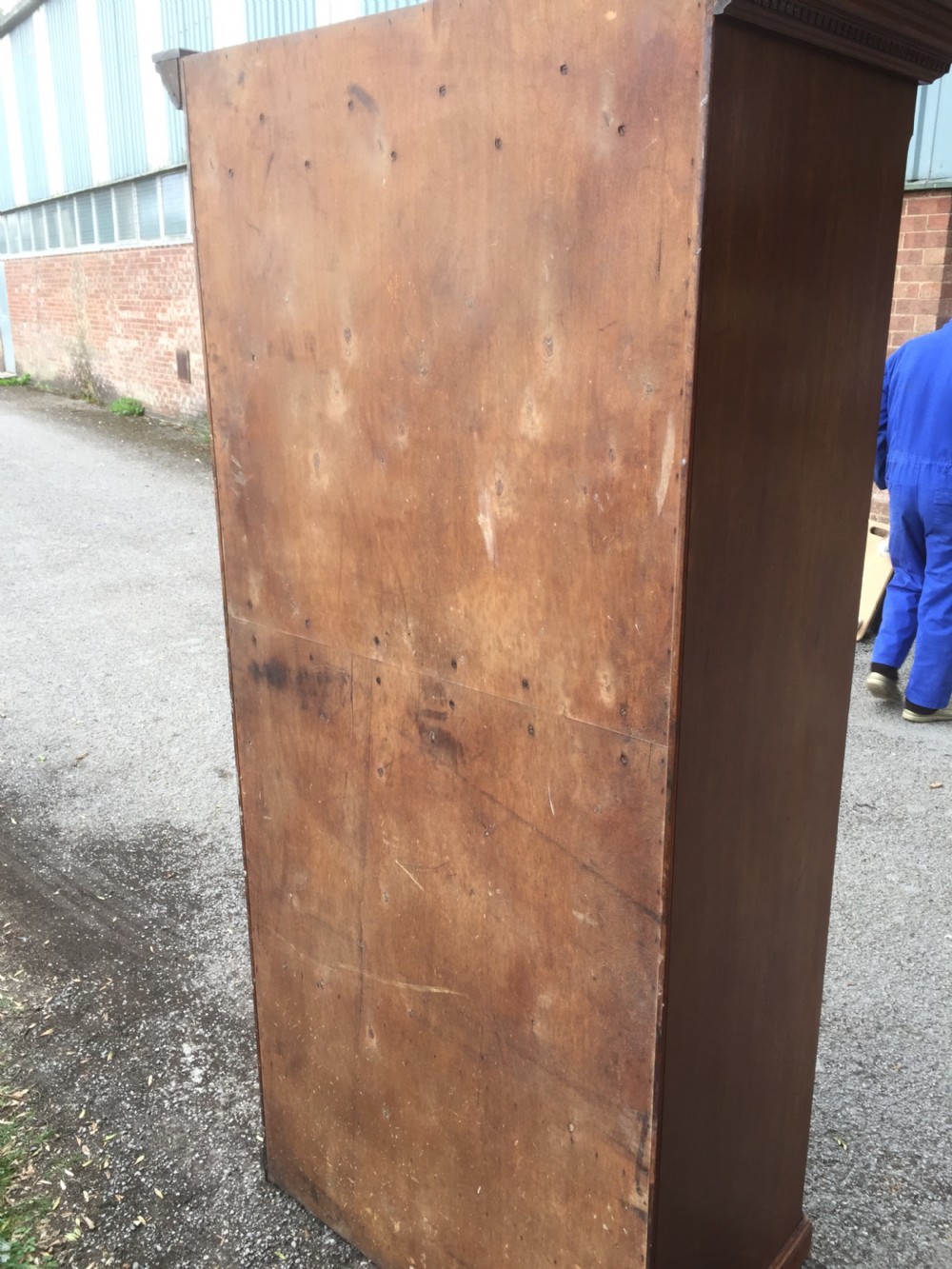 Late nineteenth century solid walnut two door wardrobe  View XI