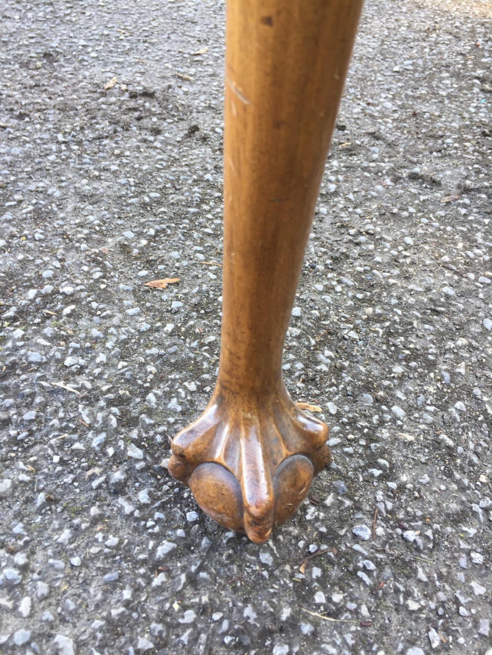 Burr walnut two drawer side table circa 1920 View XIV