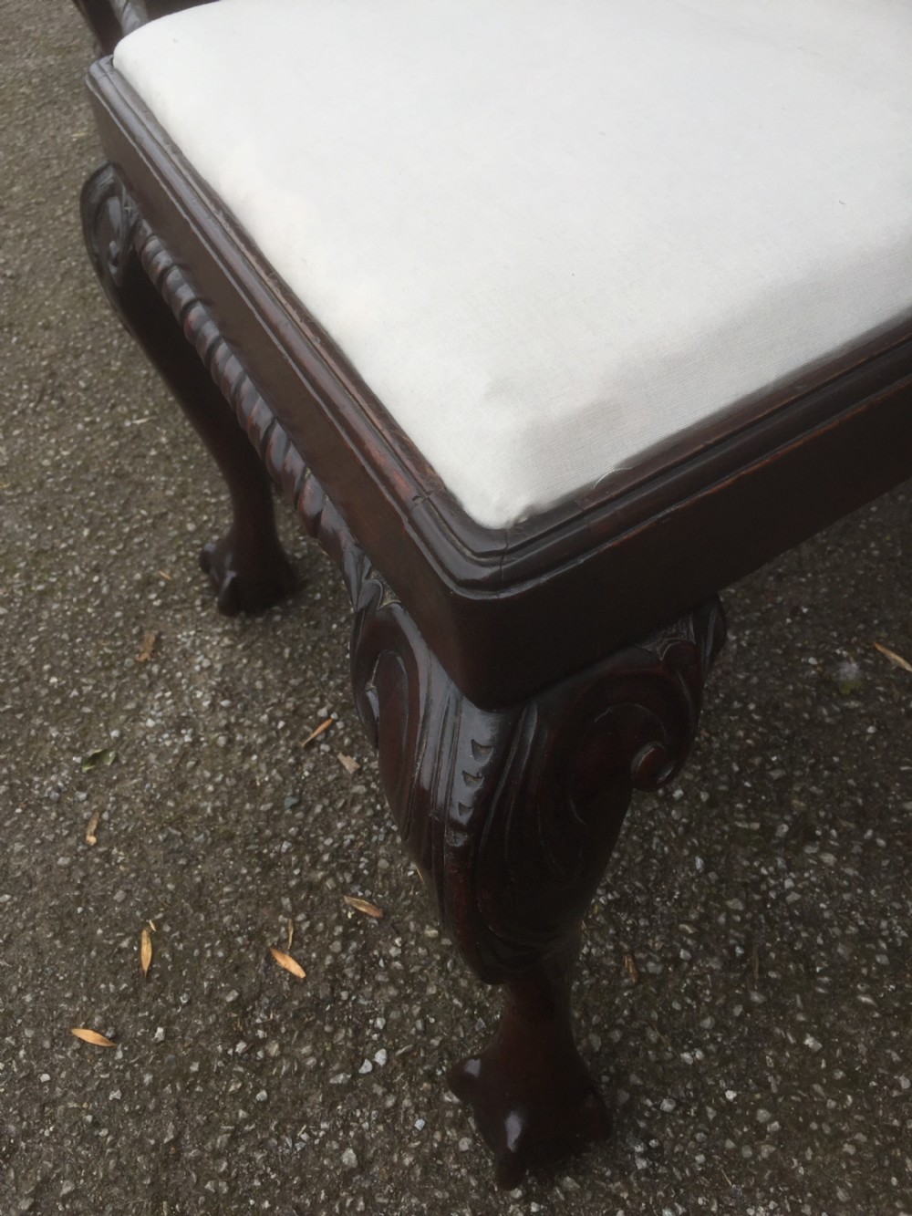 Set of six carved mahogany Chippendale style dining chairs  View II