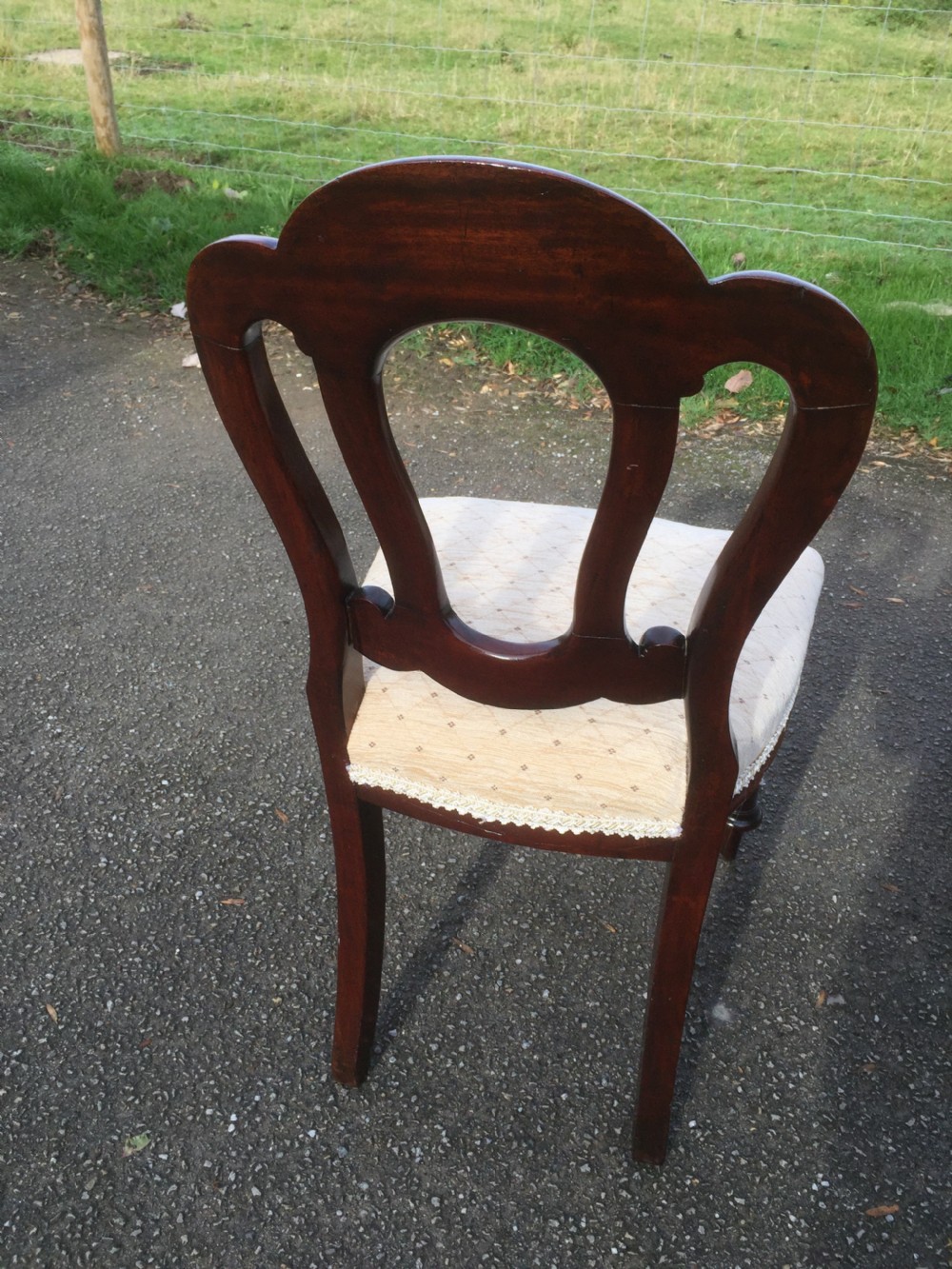 Six nineteenth century solid mahogany dining chairs circa 1870 View VIII