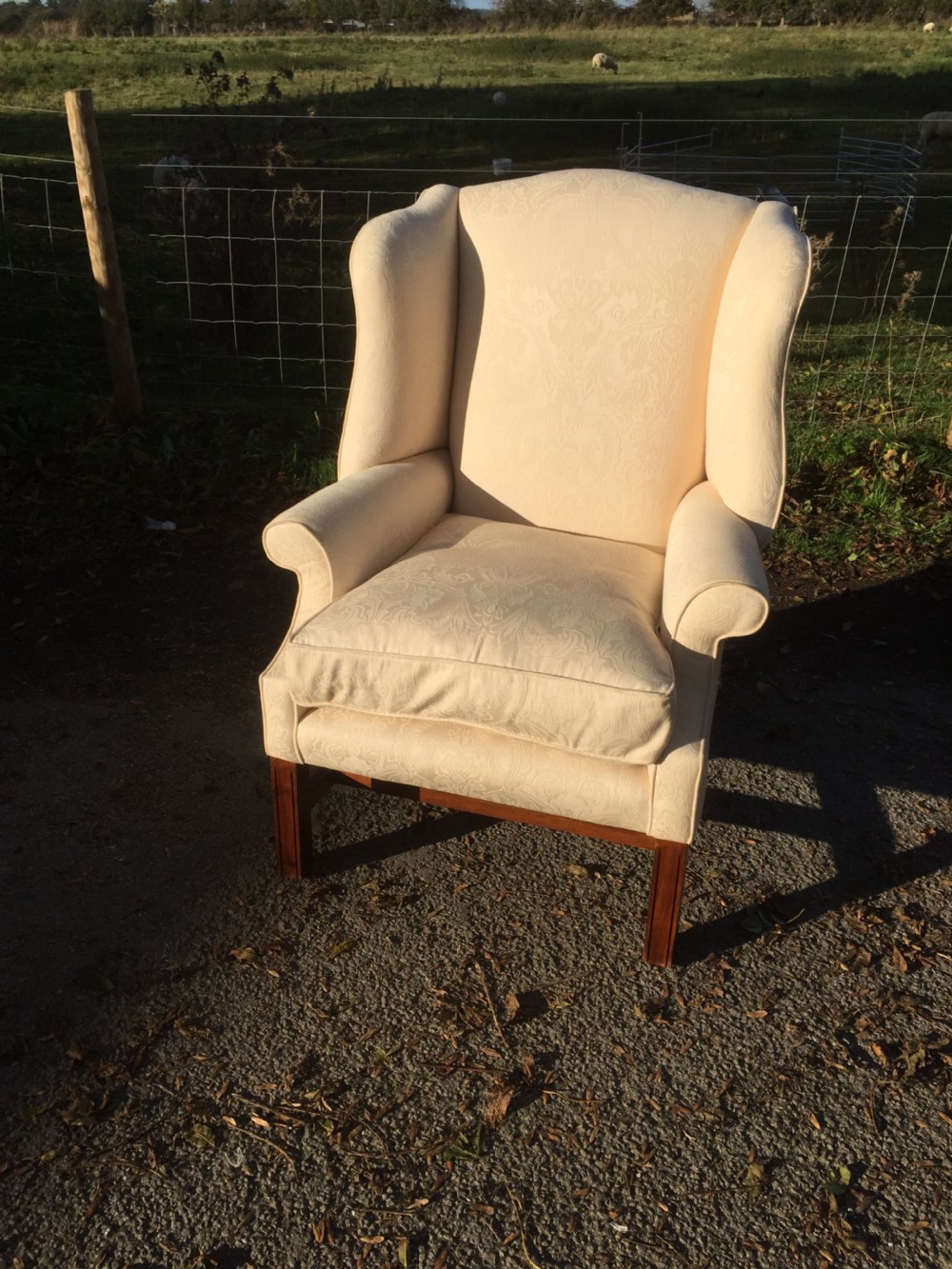 Georgian style winged armchair circa 1920 