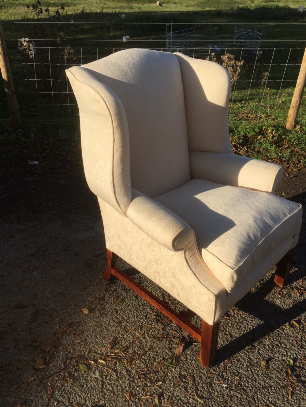 Georgian style winged armchair circa 1920  View IV