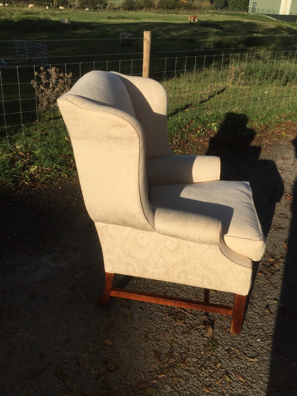 Georgian style winged armchair circa 1920  View VIII