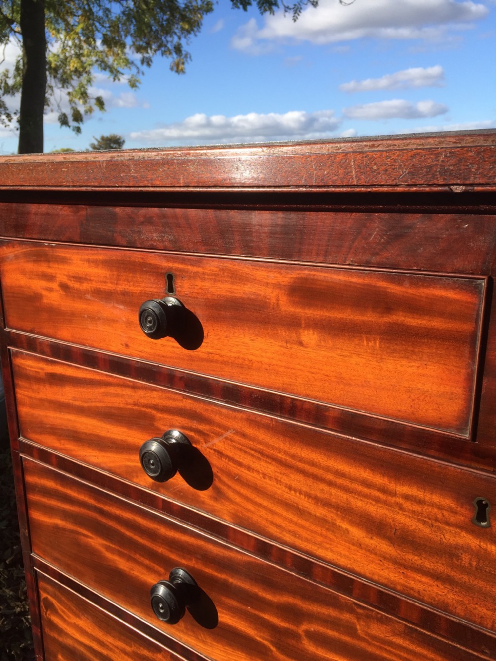 Nineteenth century seven height flame mahogany Chest Of Drawers  View VI